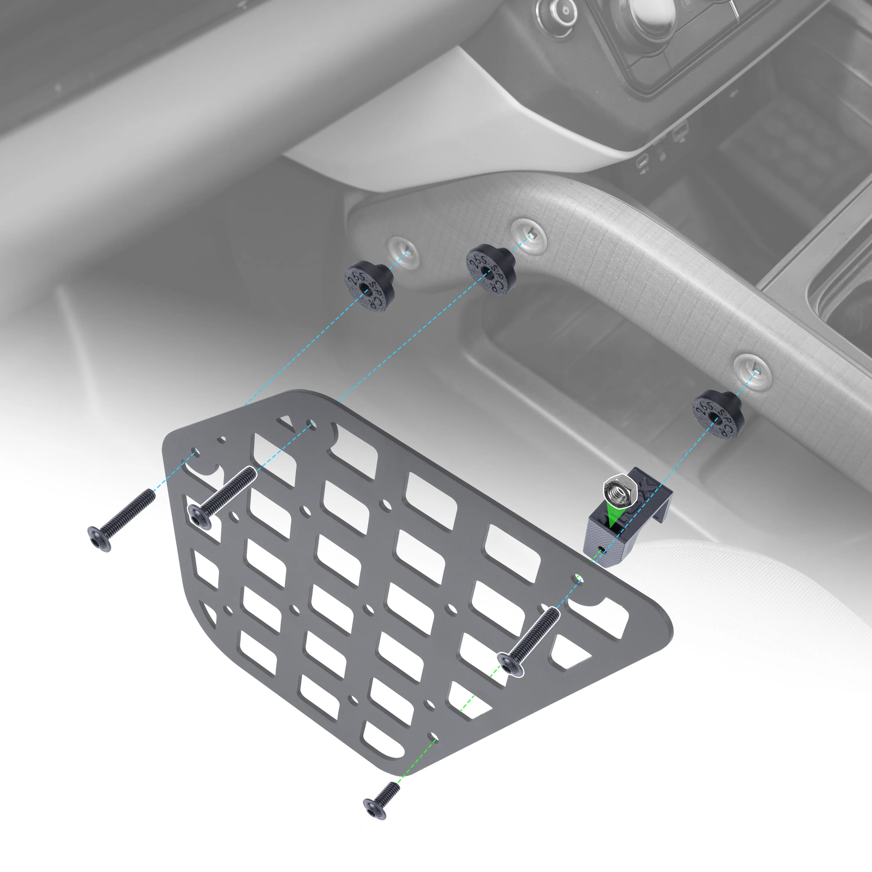 1x Centre Console Molle Plate for Land Rover Defender L663 - Image 3