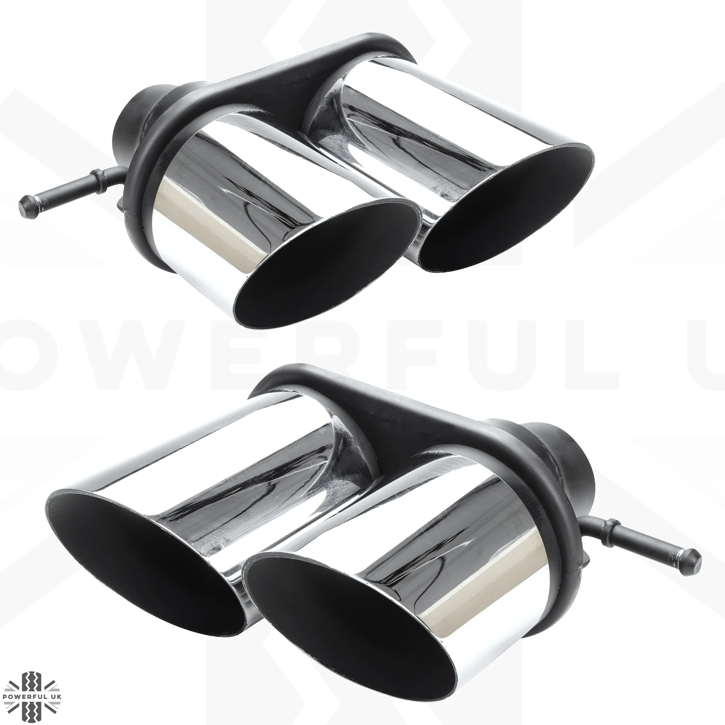 '2015 SVR' Style Exhaust Conversion Finishers for Range Rover Sport L494 2014-17 - Stainless - Image 8