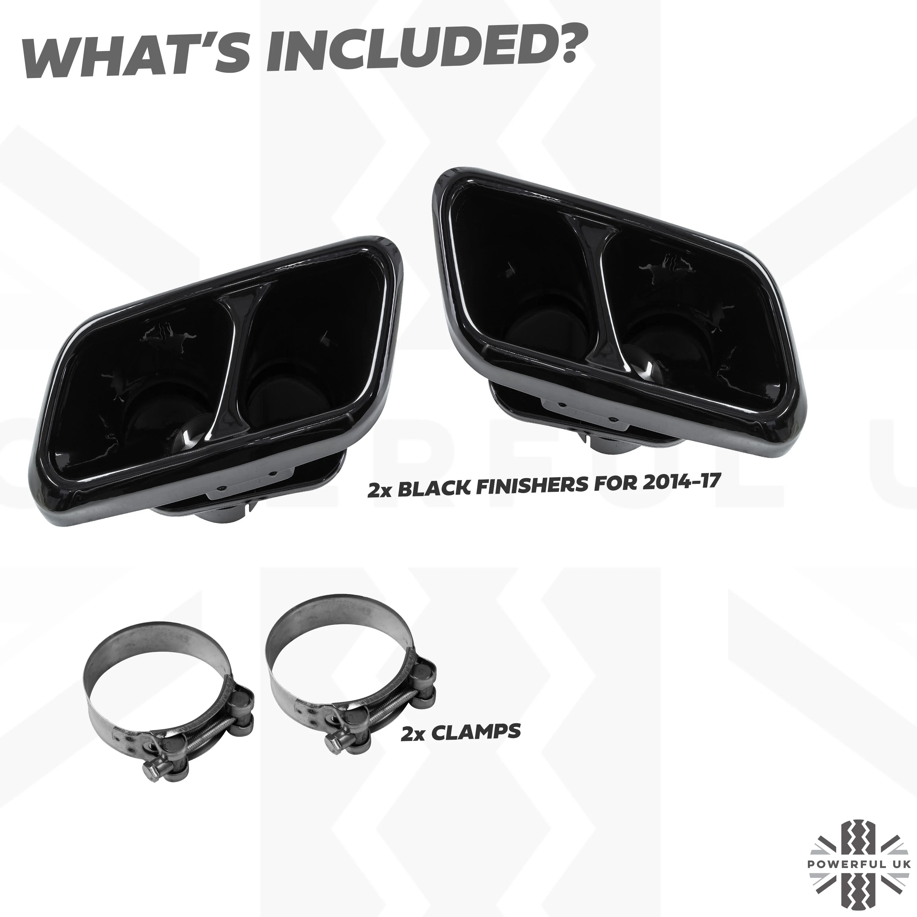 '2018 SVR' Style Exhaust Finishers for Range Rover Sport L494 2014-17 - Black - Image 2