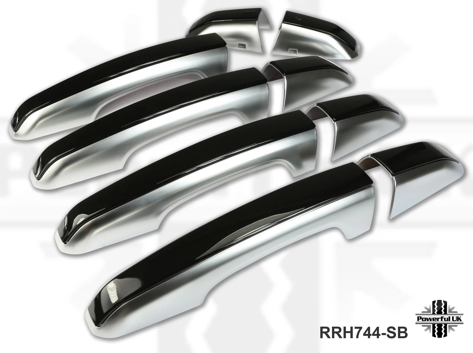2pc "HSE Luxury Style" Door Handle Covers for Land Rover Discovery 5 - Silver/Black - Image 7