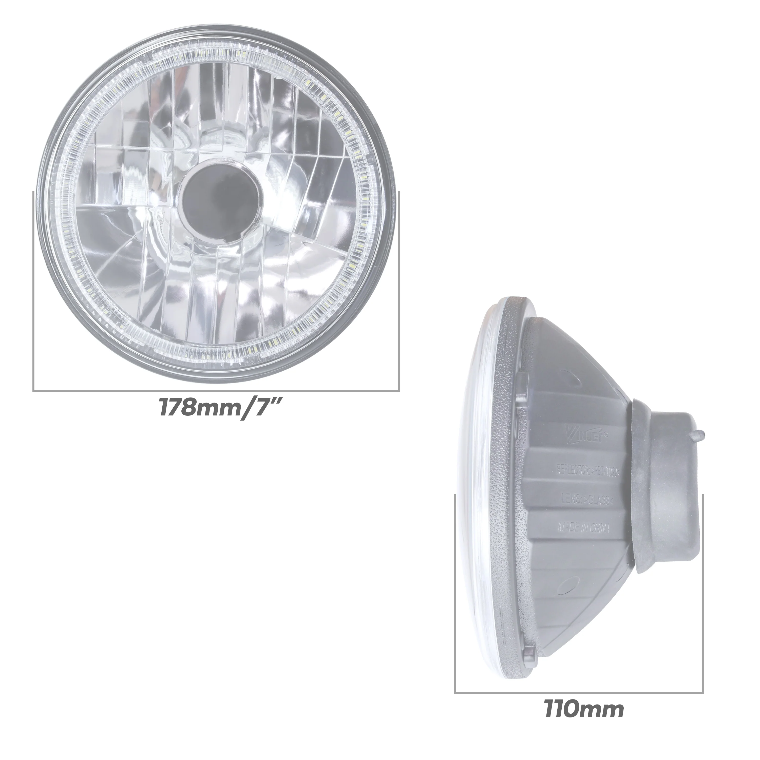 7" Headlights (Pair) with Angel Eye for Range Rover Classic - RHD - Image 11