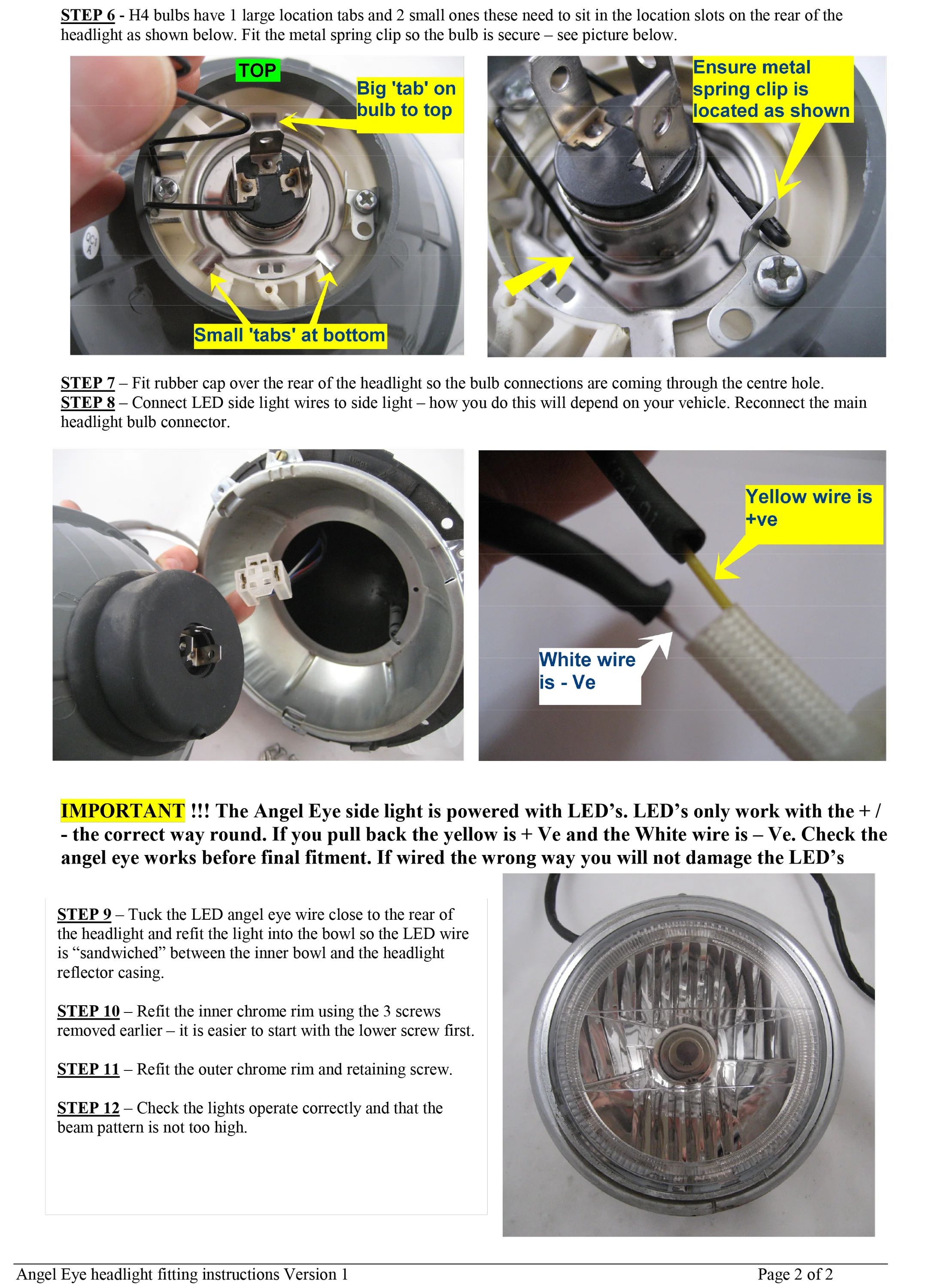 7" Headlights (Pair) with Angel Eye for Range Rover Classic - RHD - Image 13