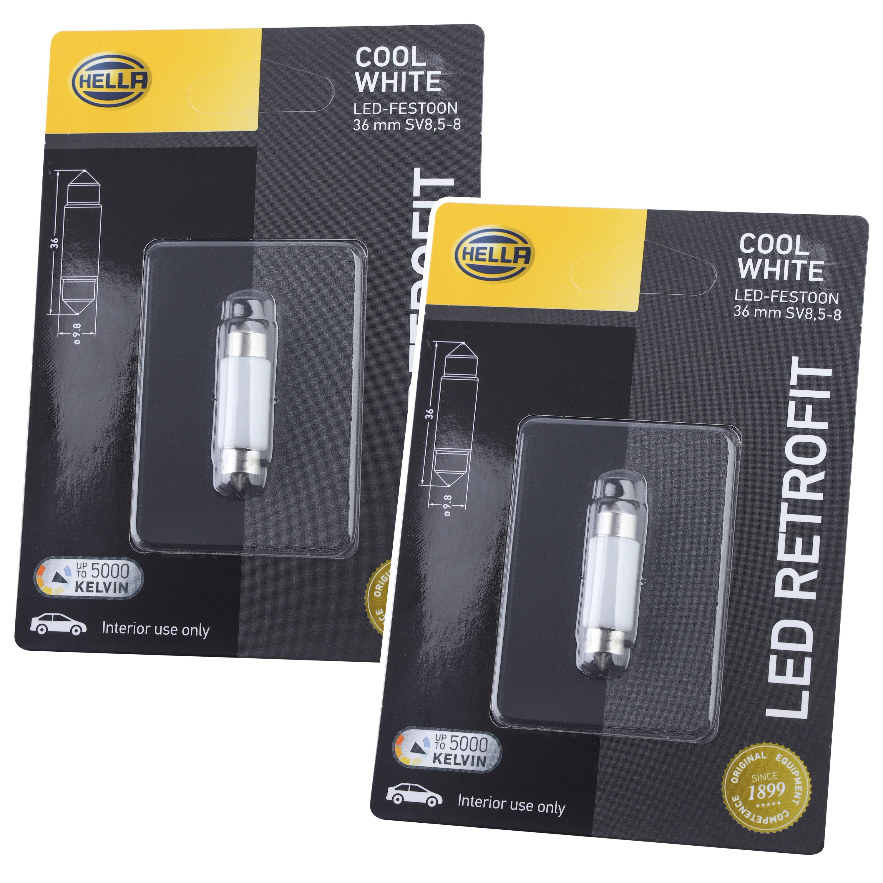 2x Hella 41mm LED Festoon Bulb