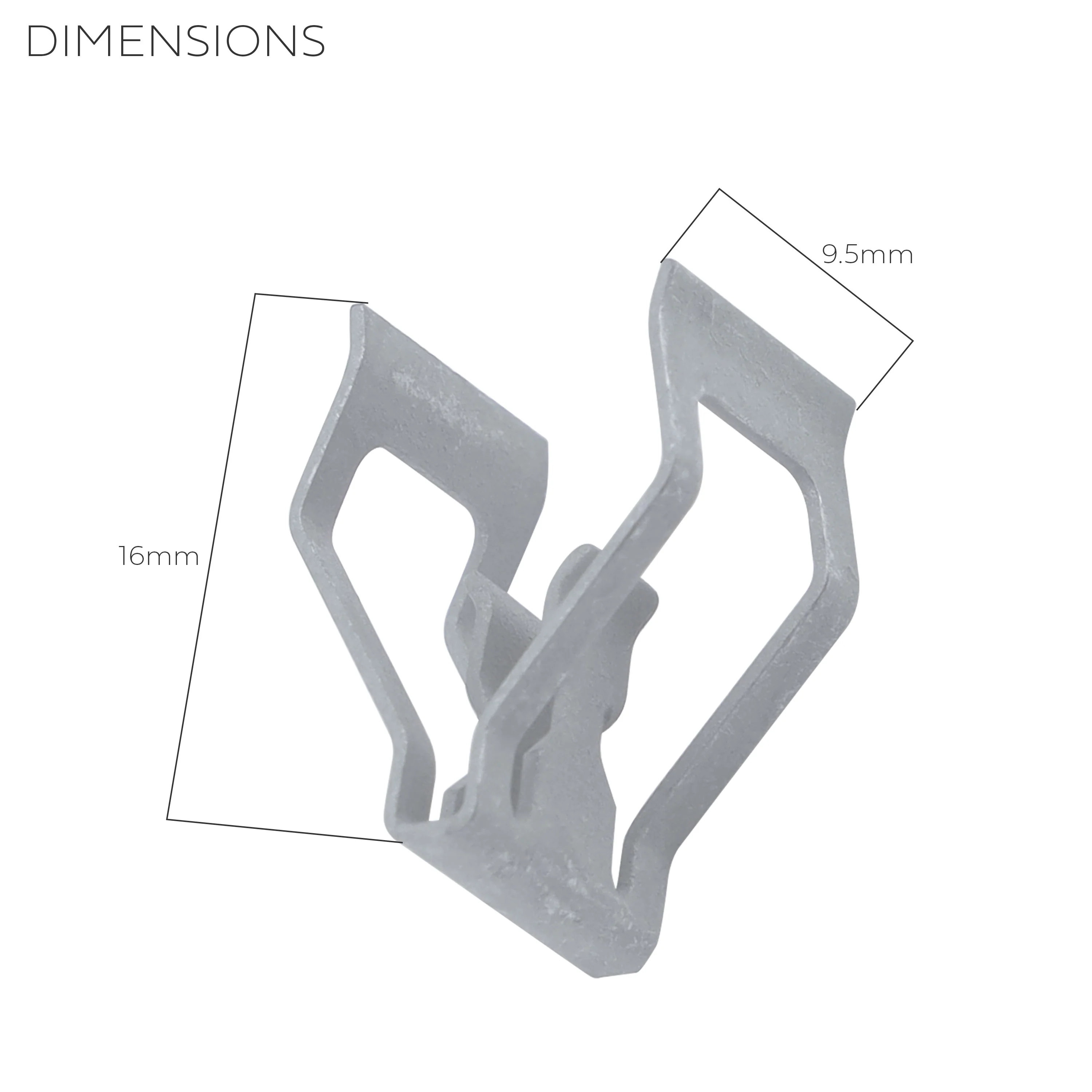 2x Metal Trim Clips for Overhead Console for Land Rover Discovery Sport - Image 4