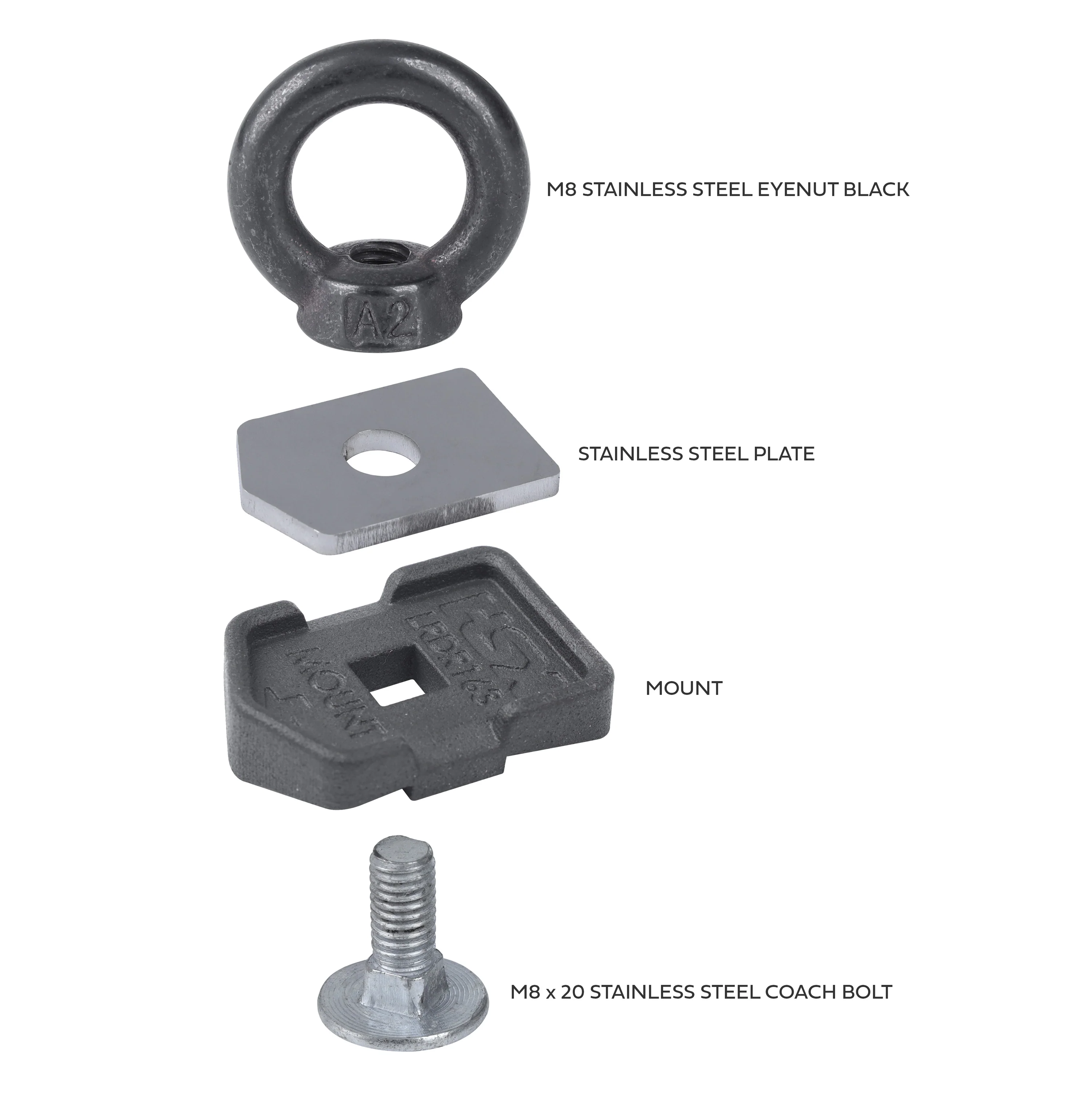 2x T-Slot Eyenut Mounts for Compact Roof Rack for Land Rover Freelander 2 - Image 3