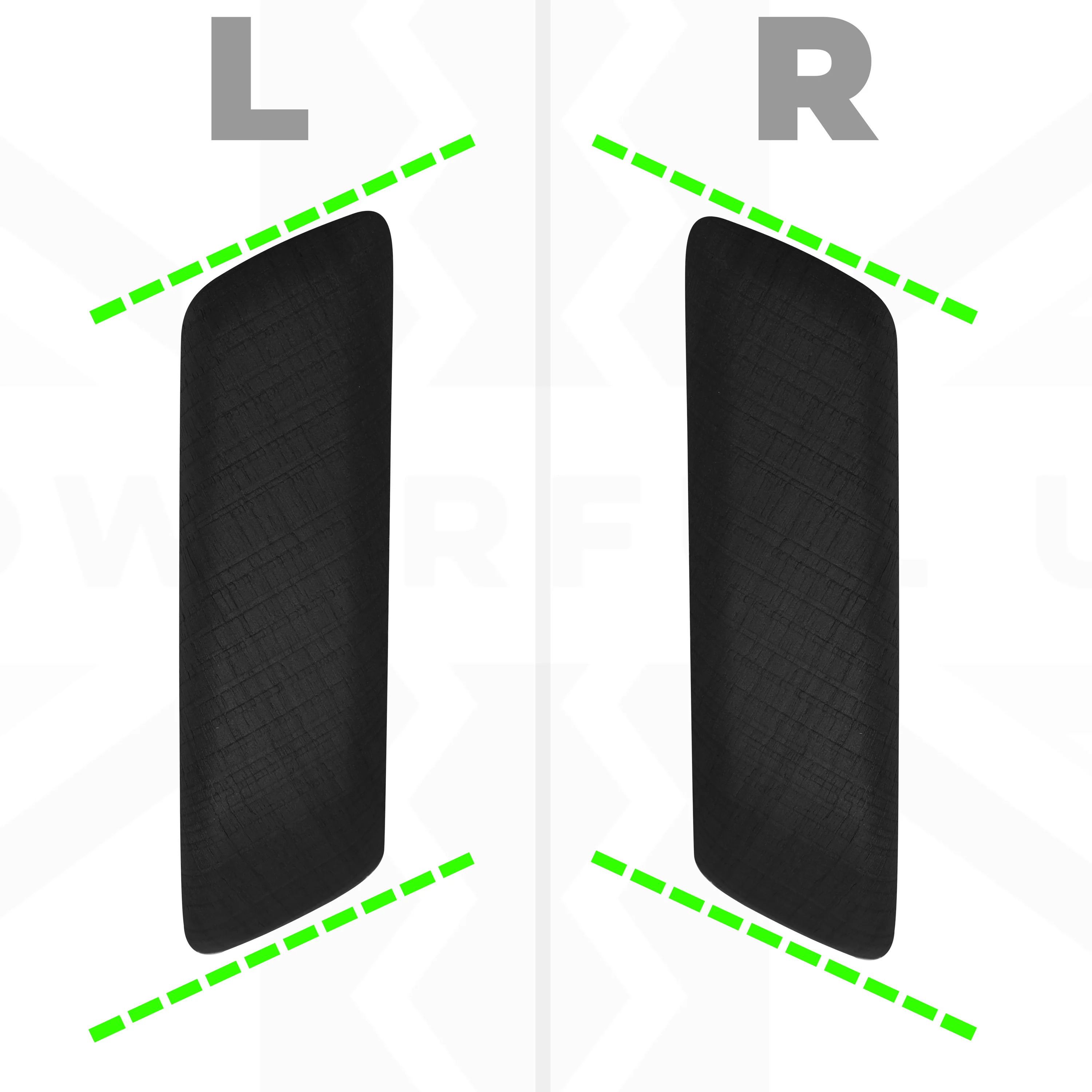 3pc Interior Door Pull Finishers in Gloss Black for Defender L663 110/130 - RHD - Image 8