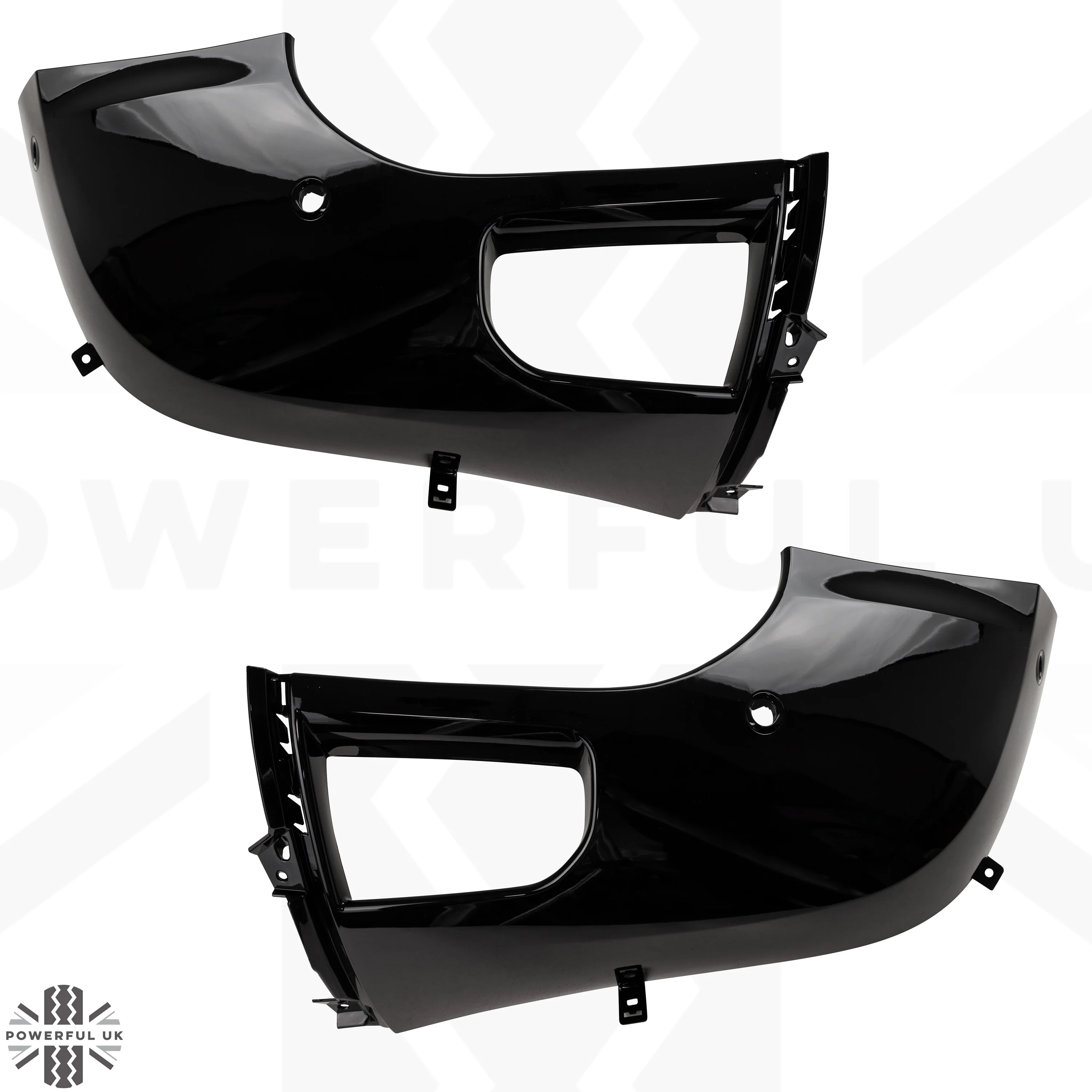 4pc Front & Rear Bumper Corners for Land Rover Defender L663 - Gloss Black - Image 6