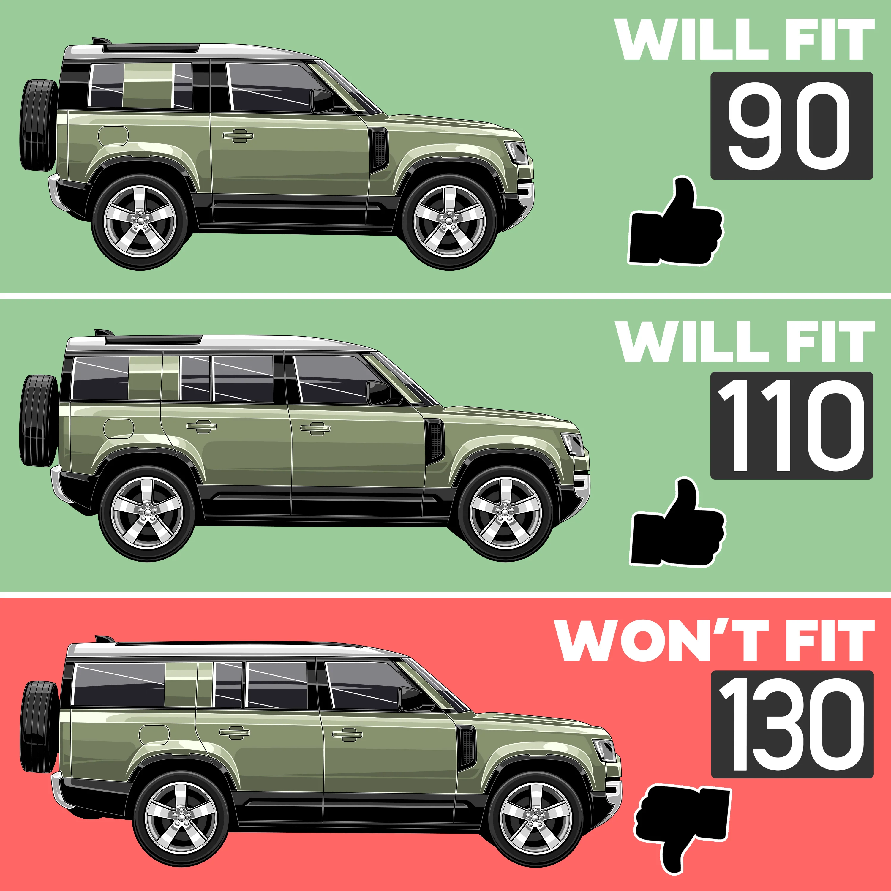 4pc Mudflap Kit 'Easy-Fit' for Land Rover Defender L663 (90/110) - Image 11