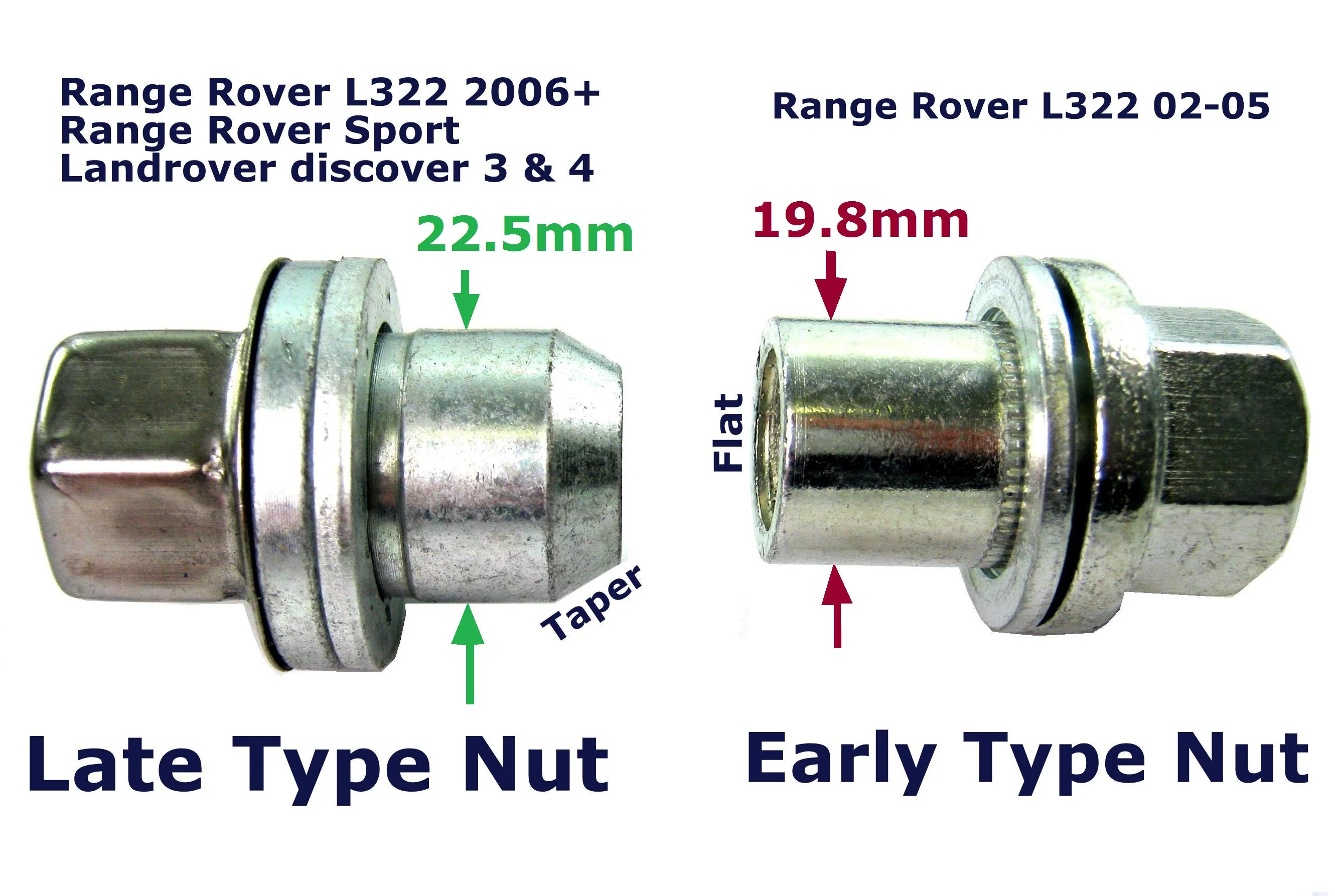 4pc Wheel nut kit for Land Rover Discovery 3+4 - Image 3