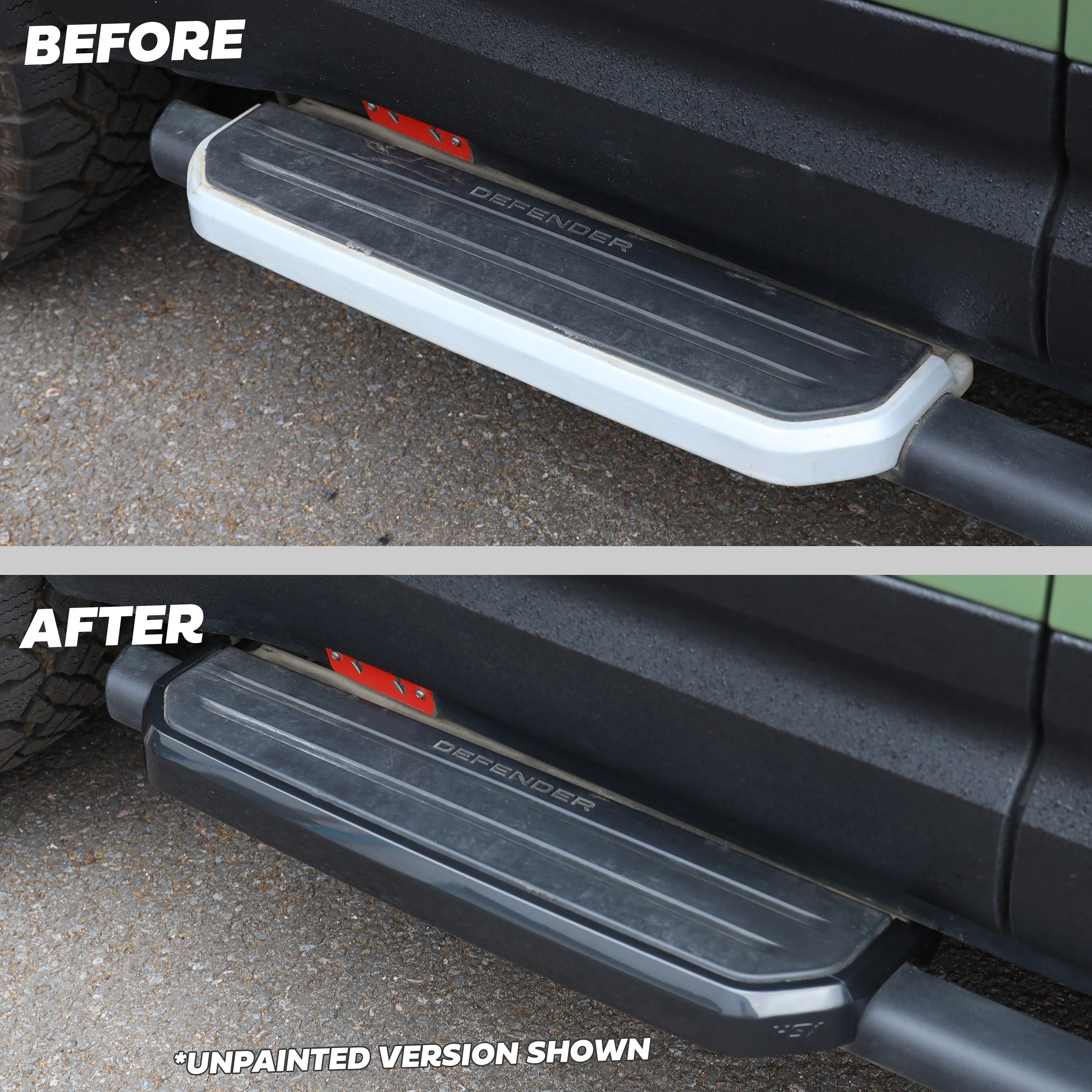 4x Side Step Covers (Smooth Finish) for Land Rover Defender L663 (110/130) - Carpathian Grey - Image 4