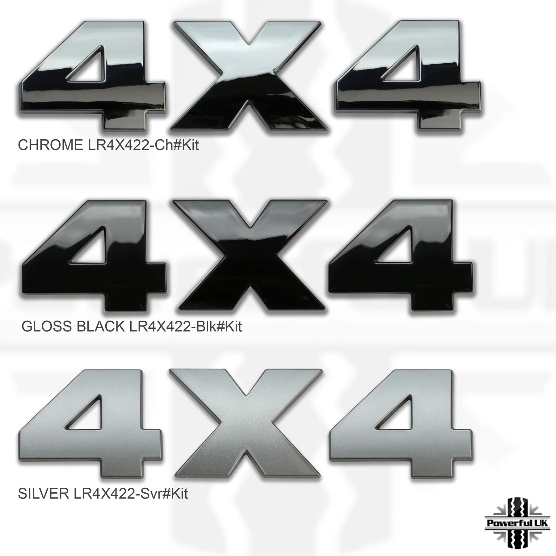 '4X4' Lettering Kit - Silver - Image 7