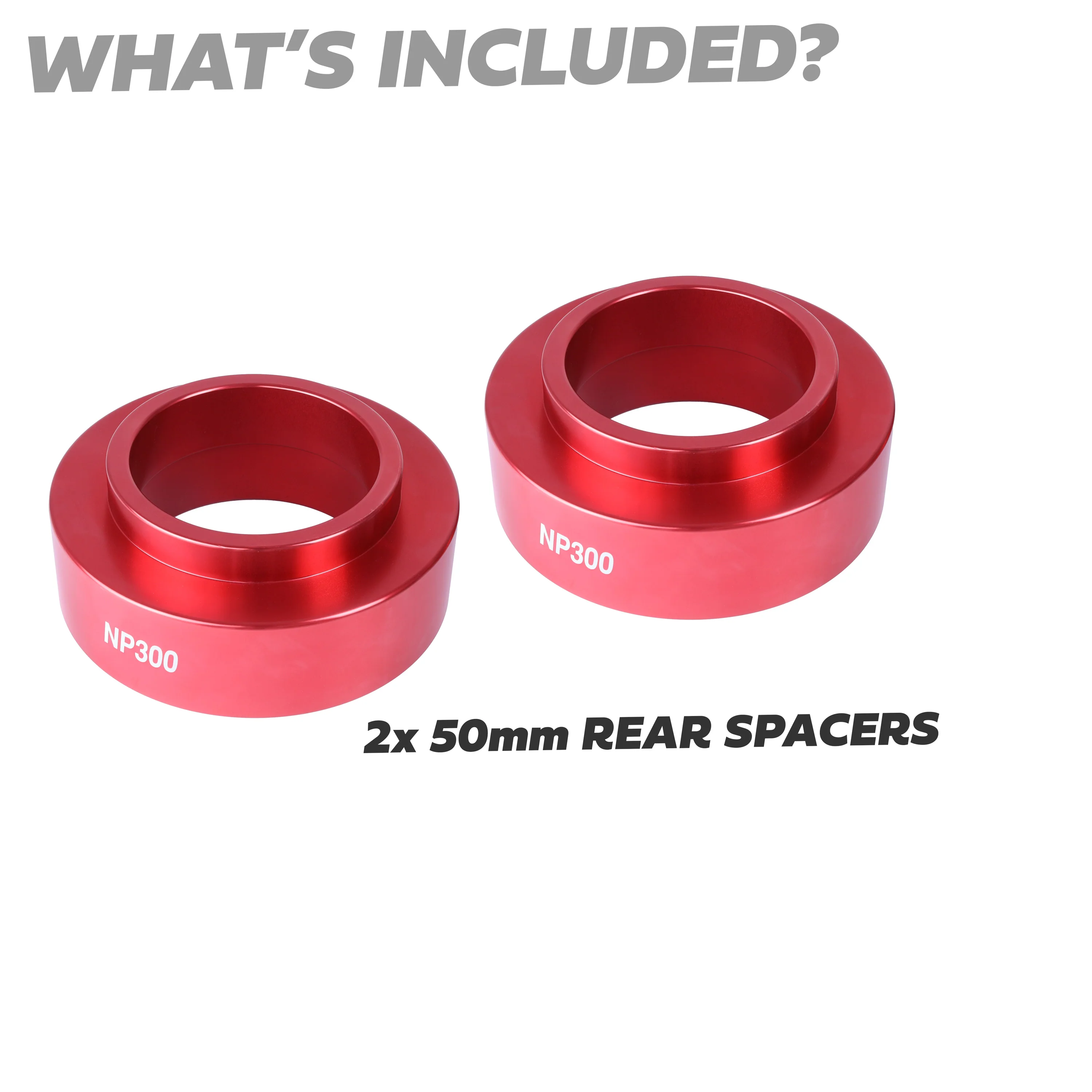 50mm Rear Shock Spacers Lift Kit for Nissan Navara NP300 2015-19 - Image 3