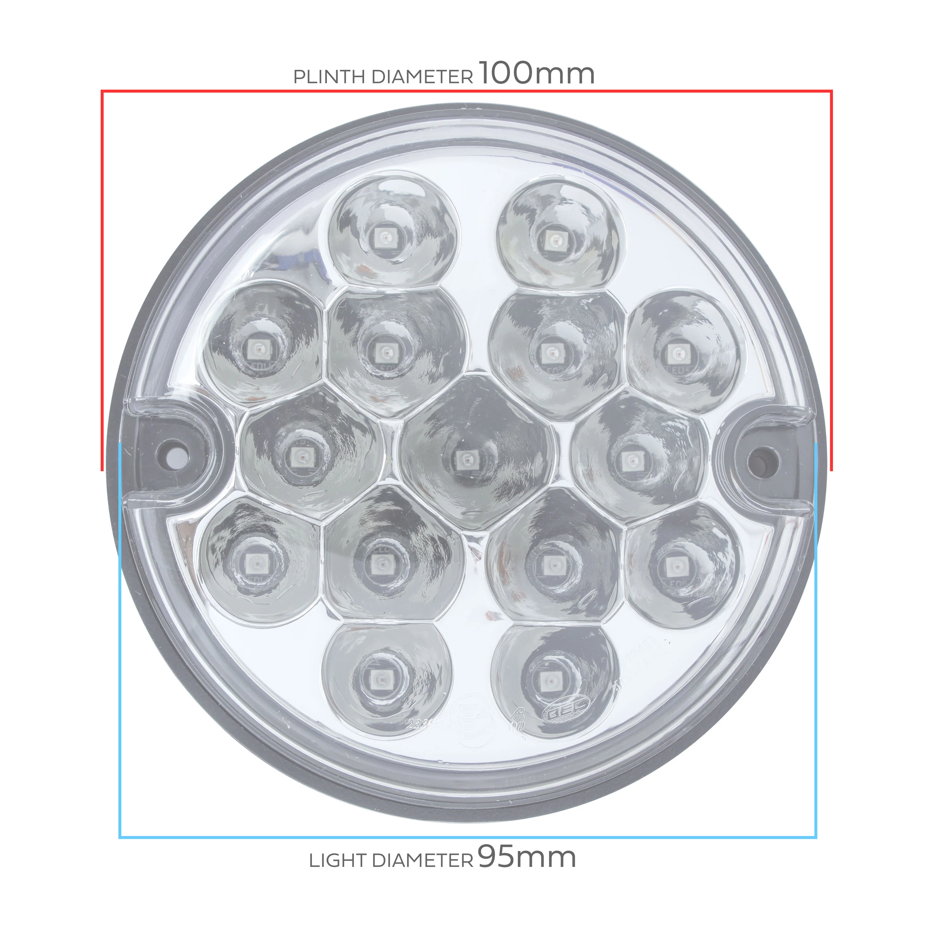 95mm 10pc NAS LED Light Kit for Land Rover Classic Defender - Smoked Lens - Image 9