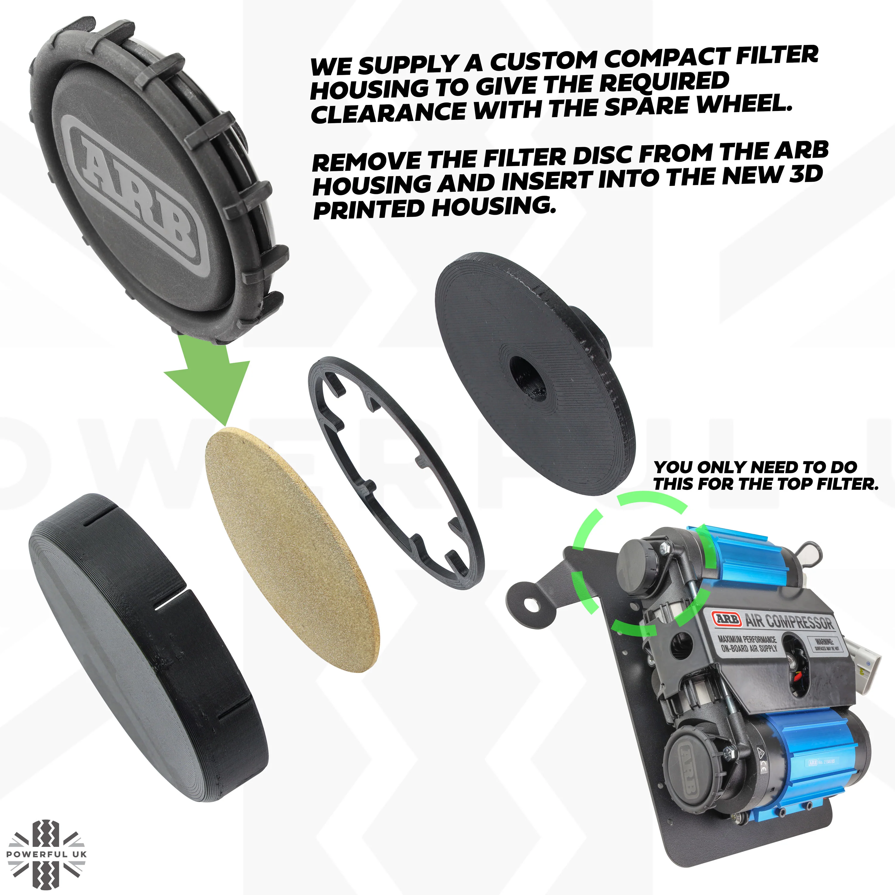 ARB Compressor + Custom Mount + Accessories for Land Rover Defender L663 - Image 5
