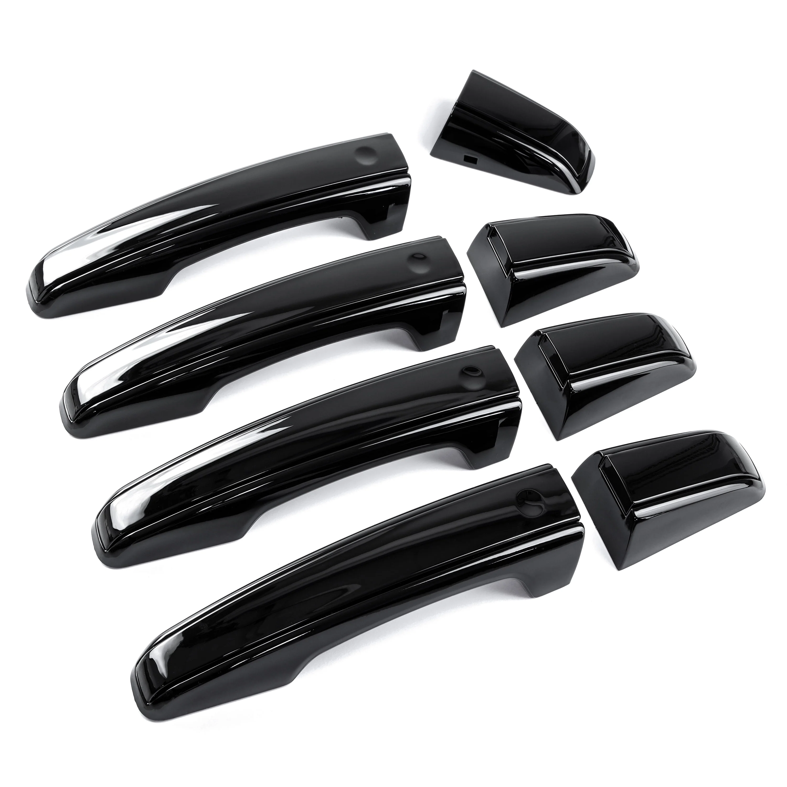 'Autobiography Style' Door Handles Skins in Black for Range Rover Sport L494 - 8pc with Left Key Release - Image 2