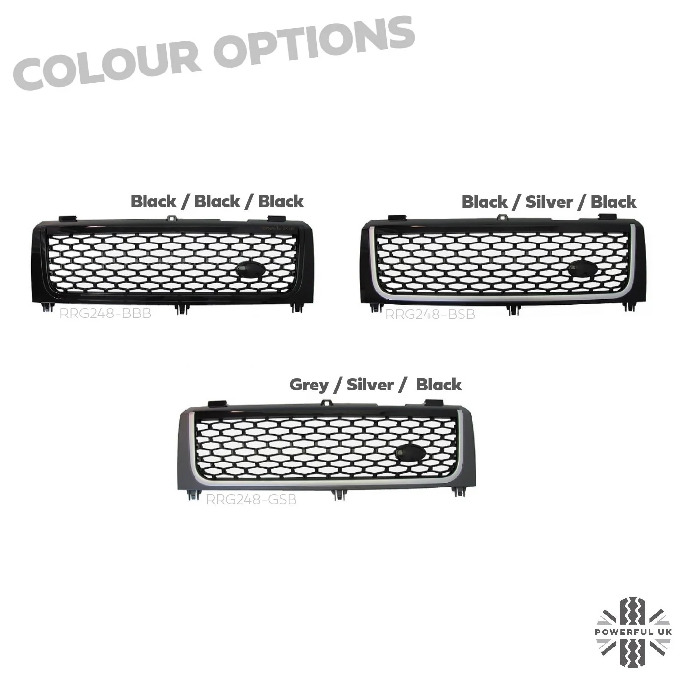 "Autobiography Style" Grille for Range Rover L322 2002-05 (with Square Headlights) - Grey Silver Black - Image 8