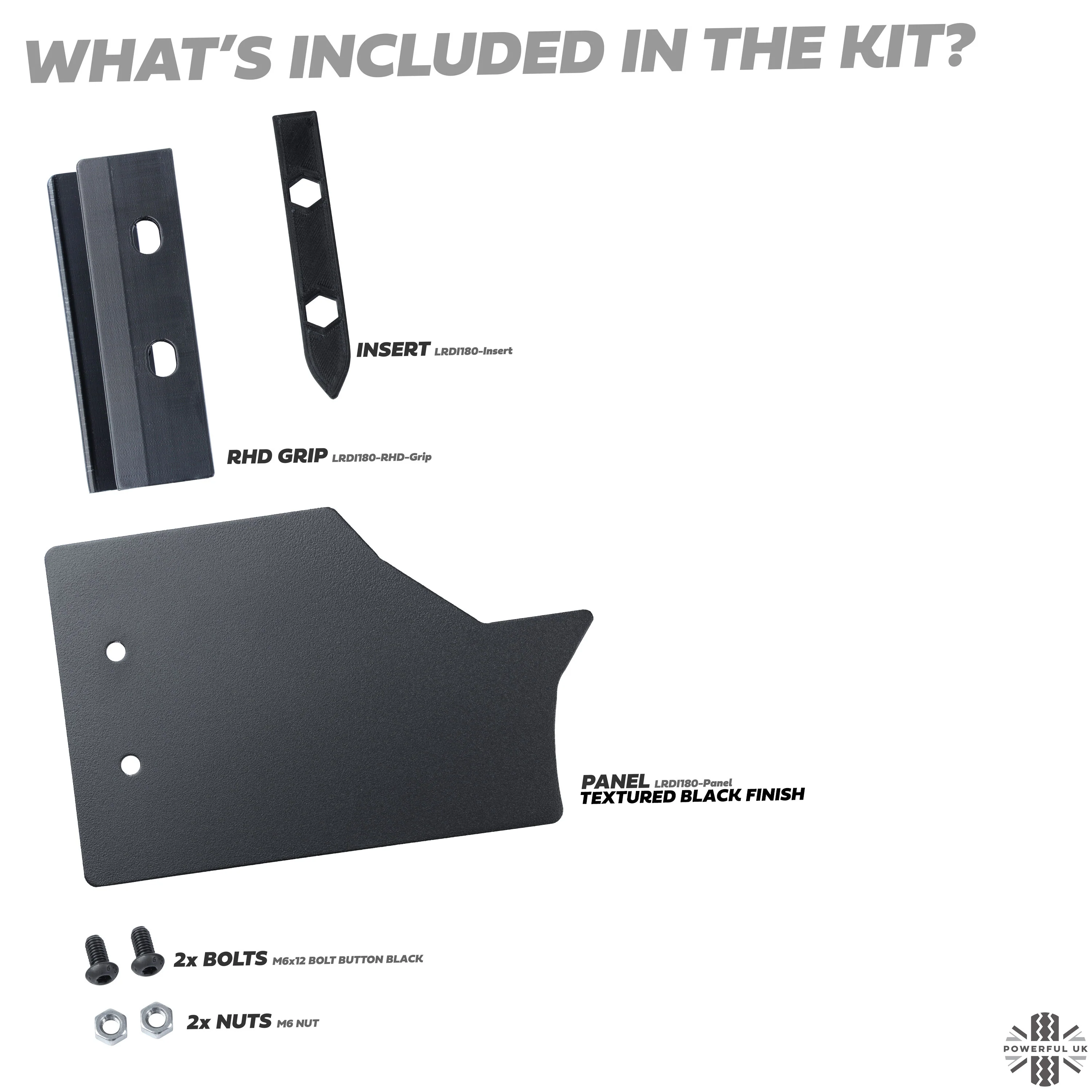 Auxiliary Panel Kit for Land Rover Defender L663 - Textured Black - Right Hand Drive - Image 5