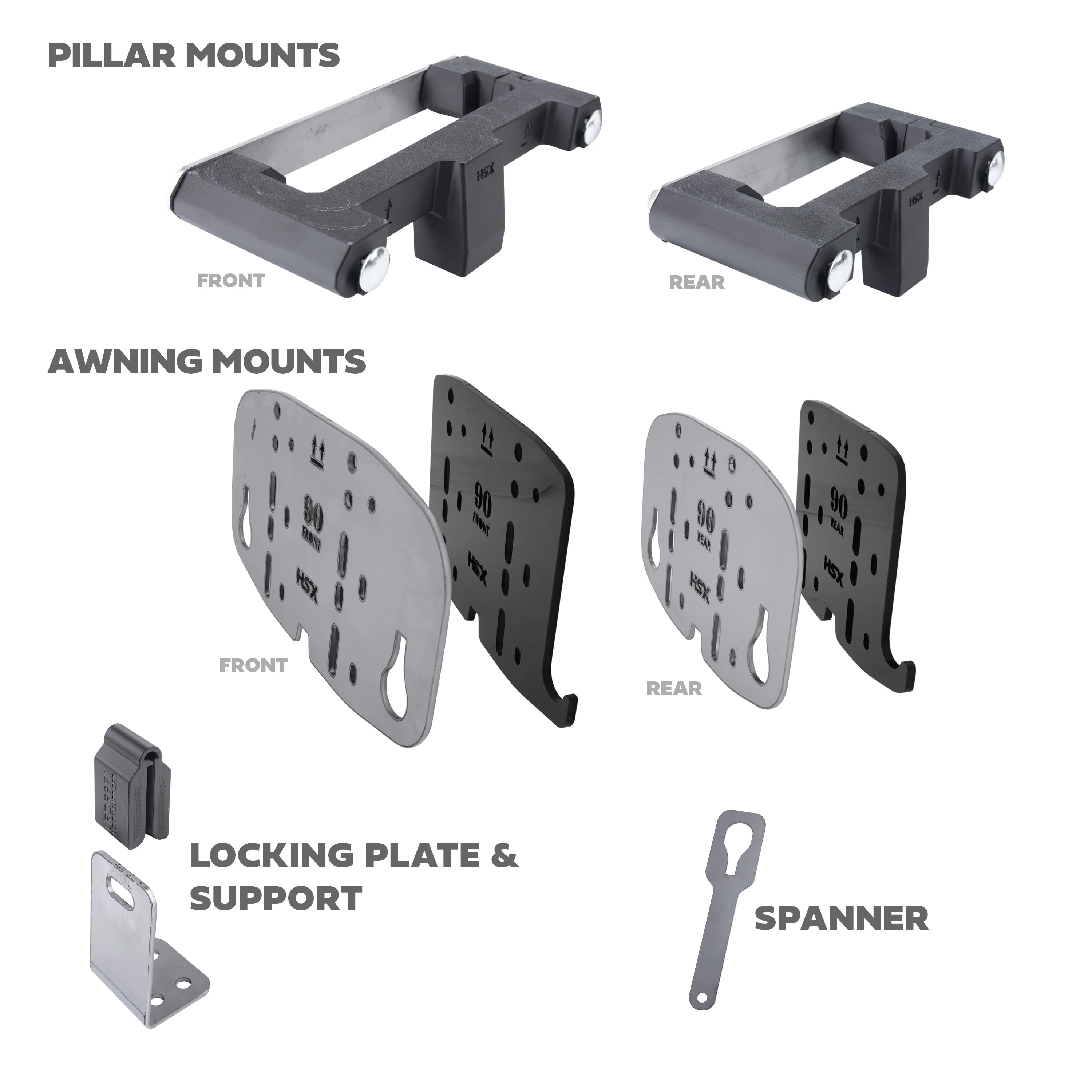 Easy Fit Awning Mounting Kit for Expedition Roof Rack for Land Rover Defender L663 90 - Right - Image 4