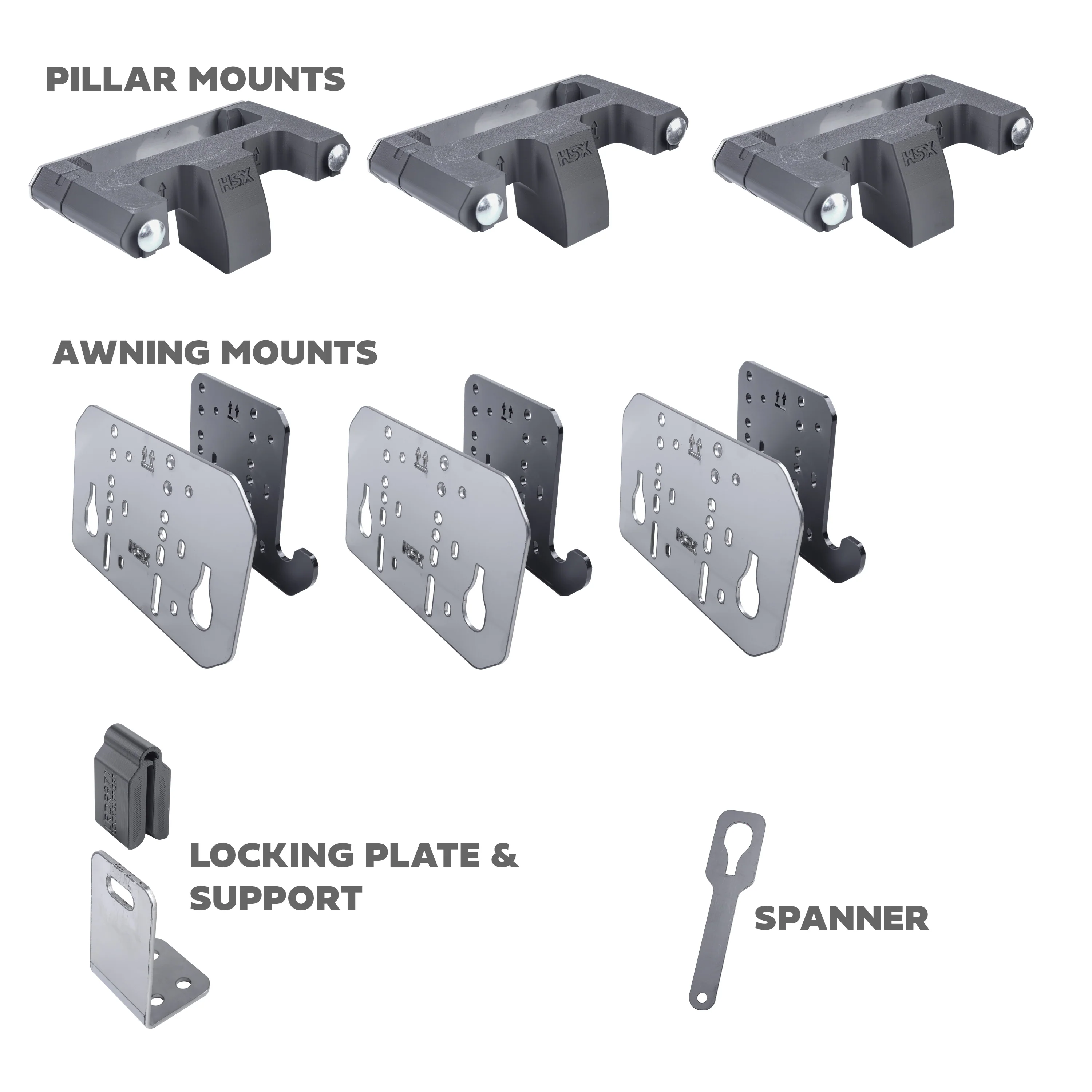 Awning Pillar Mount for Expedition Roof Rack for Land Rover Defender L663 110 - Right - Image 3