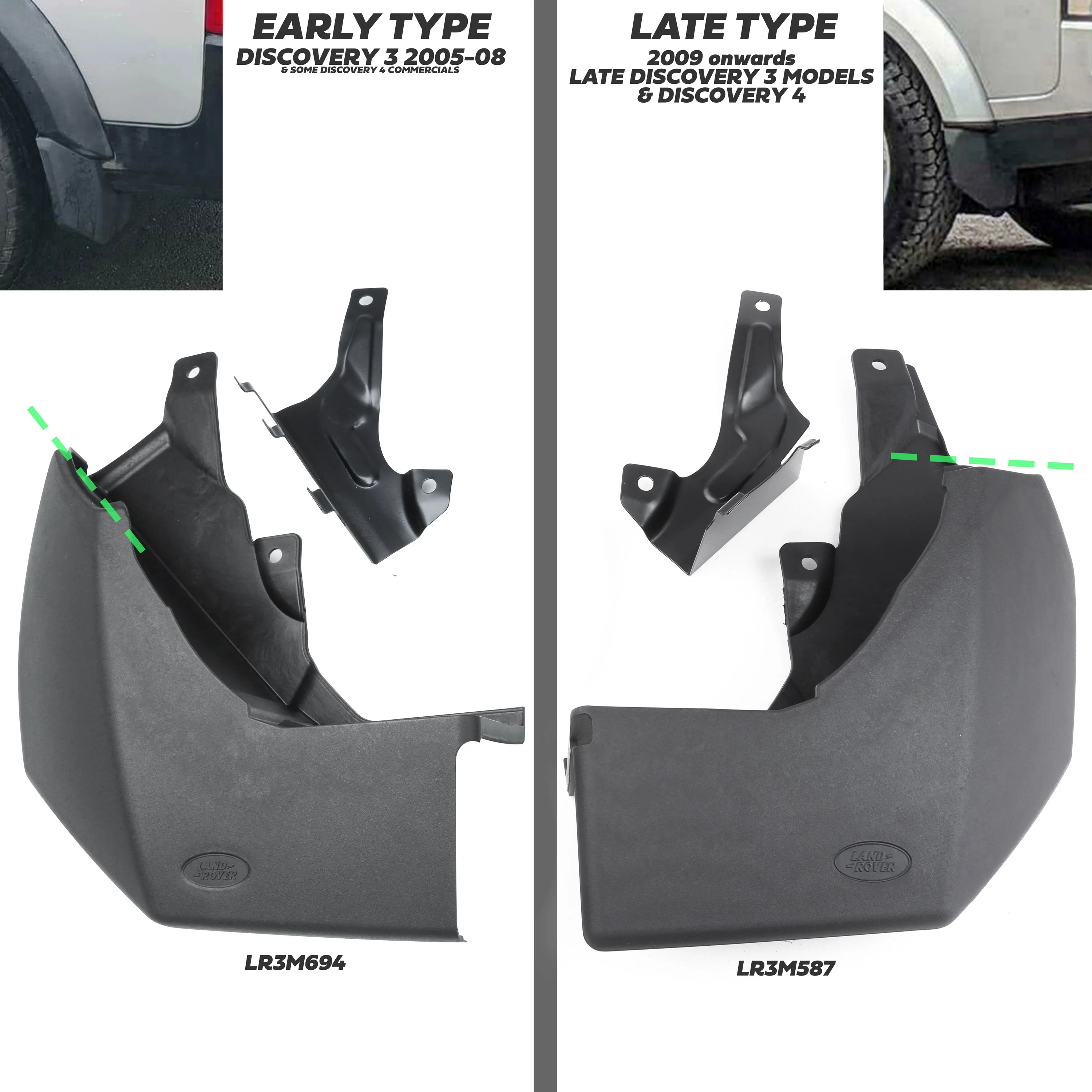 B-Grade - Genuine Mudflap Kit - Rear - for Land Rover Discovery 3(2009) & Discovery 4 - NO FITTING KIT - Image 8