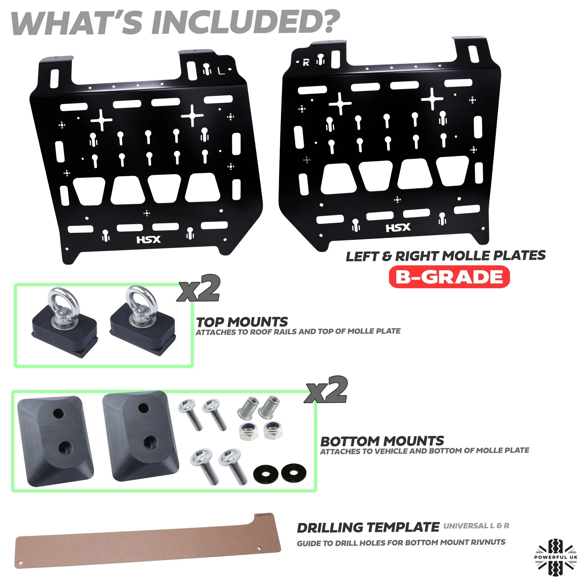 B-GRADE Molle Plate Kit - Mix Design - PAIR - for Land Rover Discovery 3/4 - Image 9