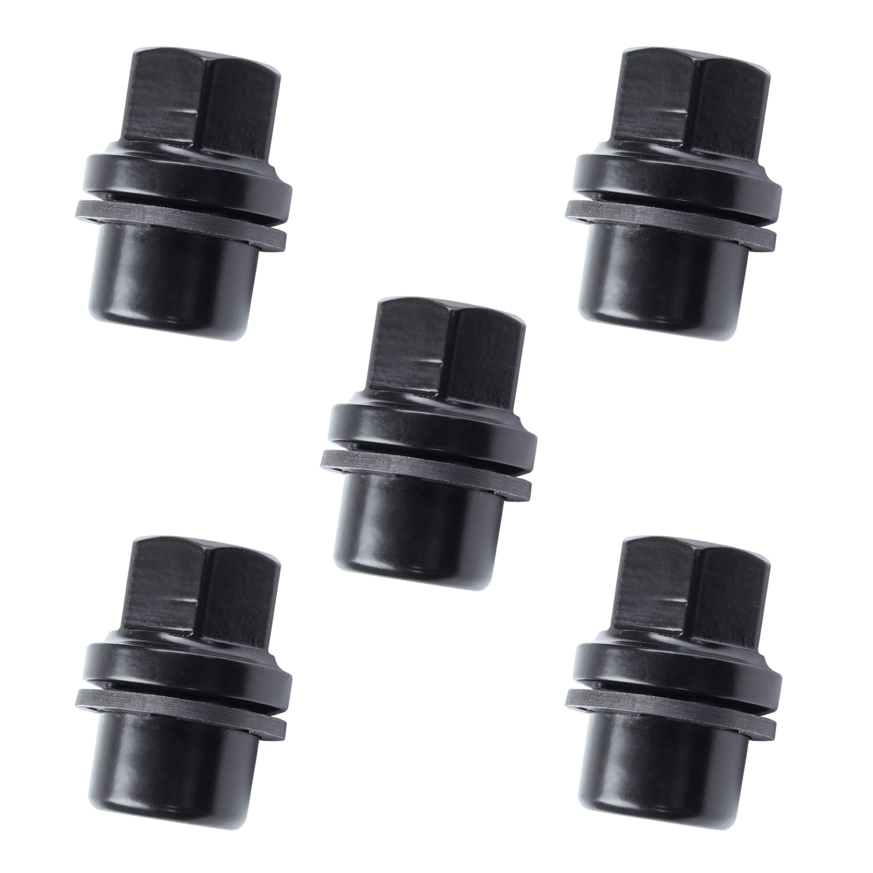 Black Alloy Wheel Nuts 5pc kit for Range Rover Classic