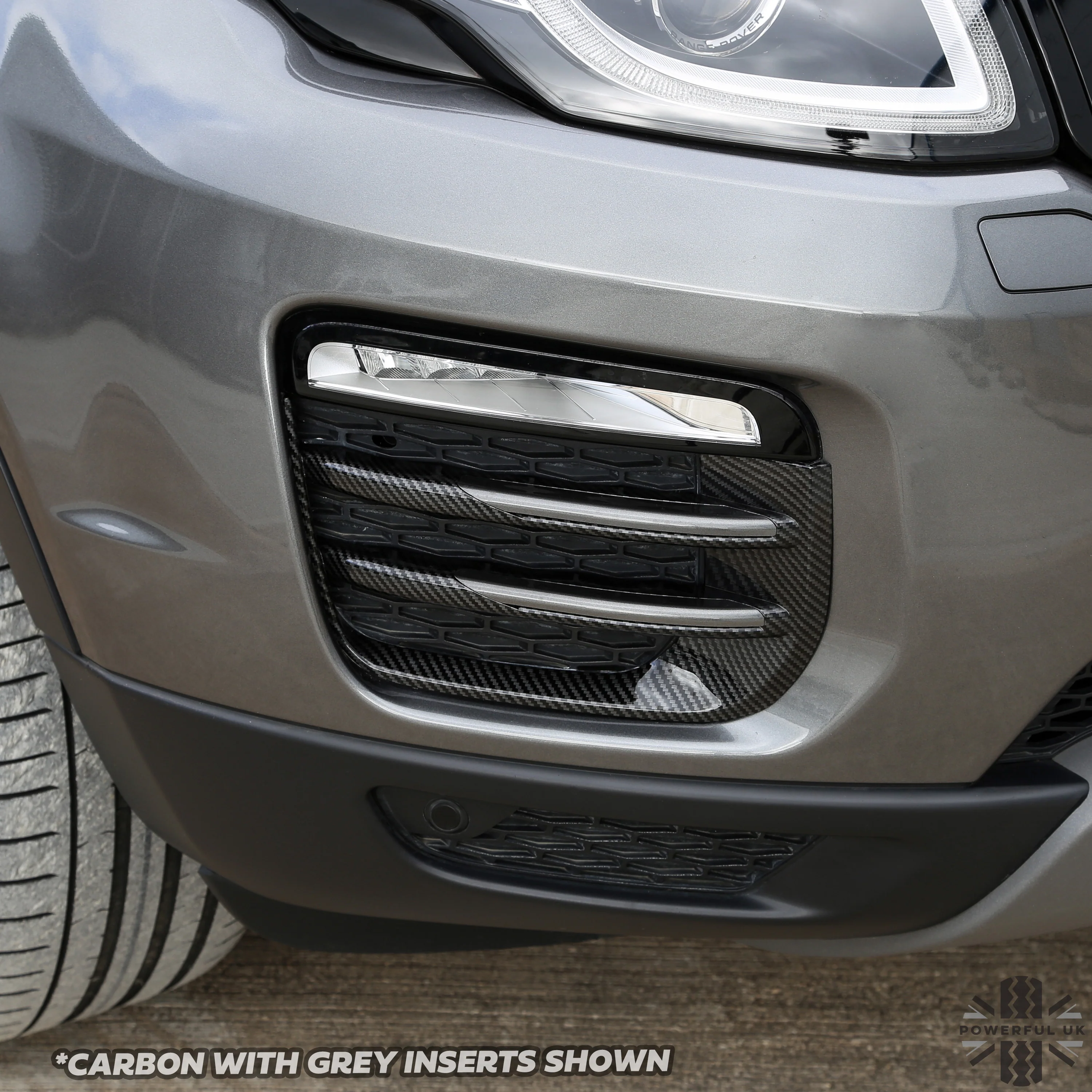 Black Front fog Surrounds wih Copper Inserts for Range Rover Evoque SE & HSE (2016-19) - Image 6
