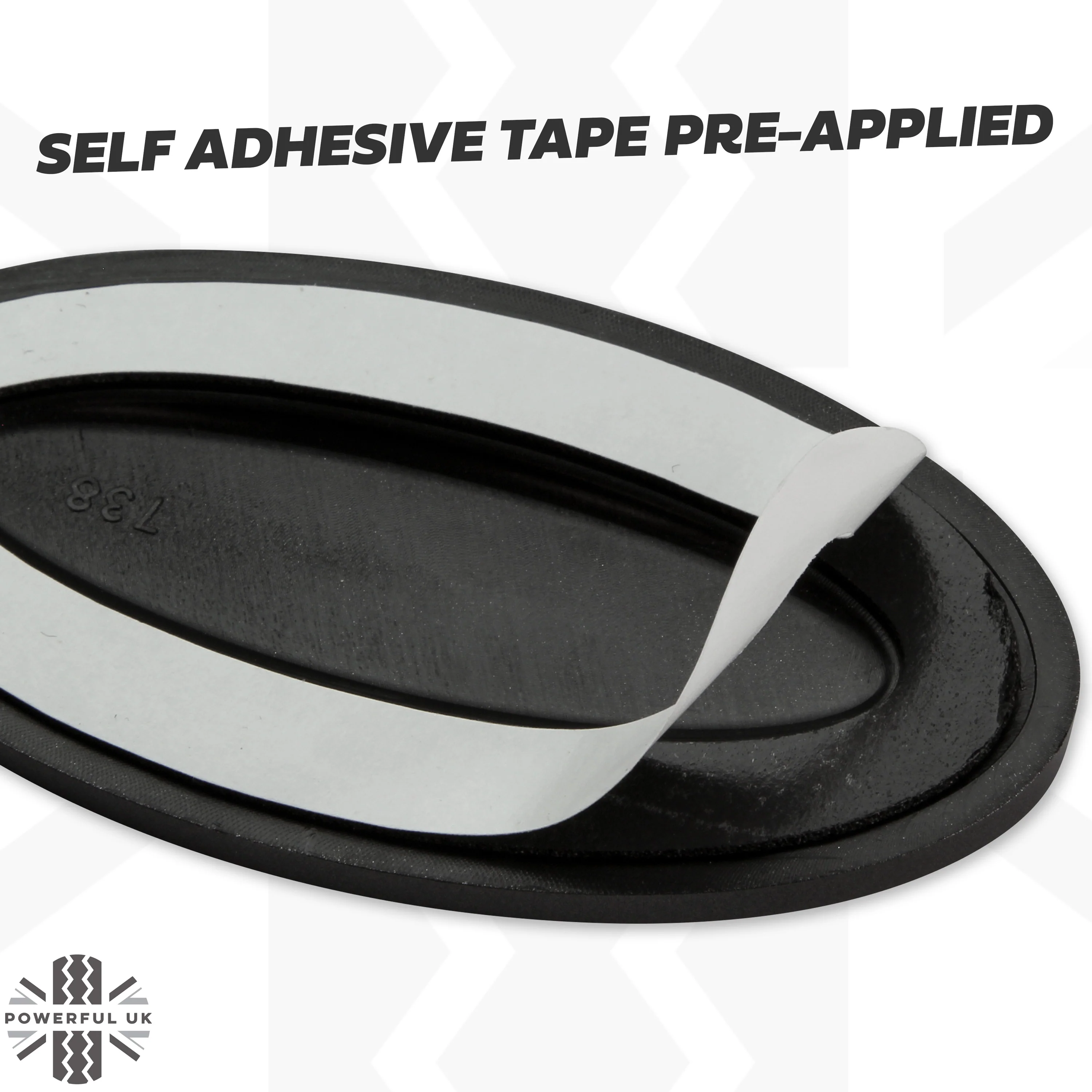 Black & Silver Badge on Gloss Black Plinth for Land Rover Defender L663 - Image 6
