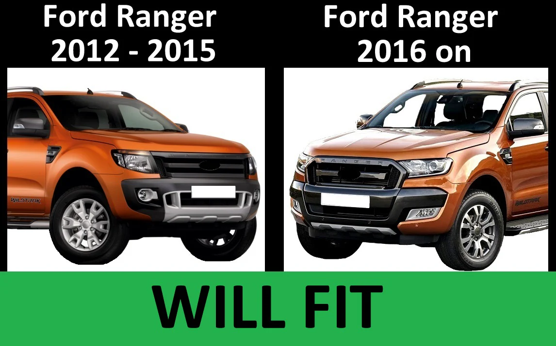Black Window Wind Deflector Kit - Double Cab ( 4 door ) Ford Ranger (2012 on) - Image 3