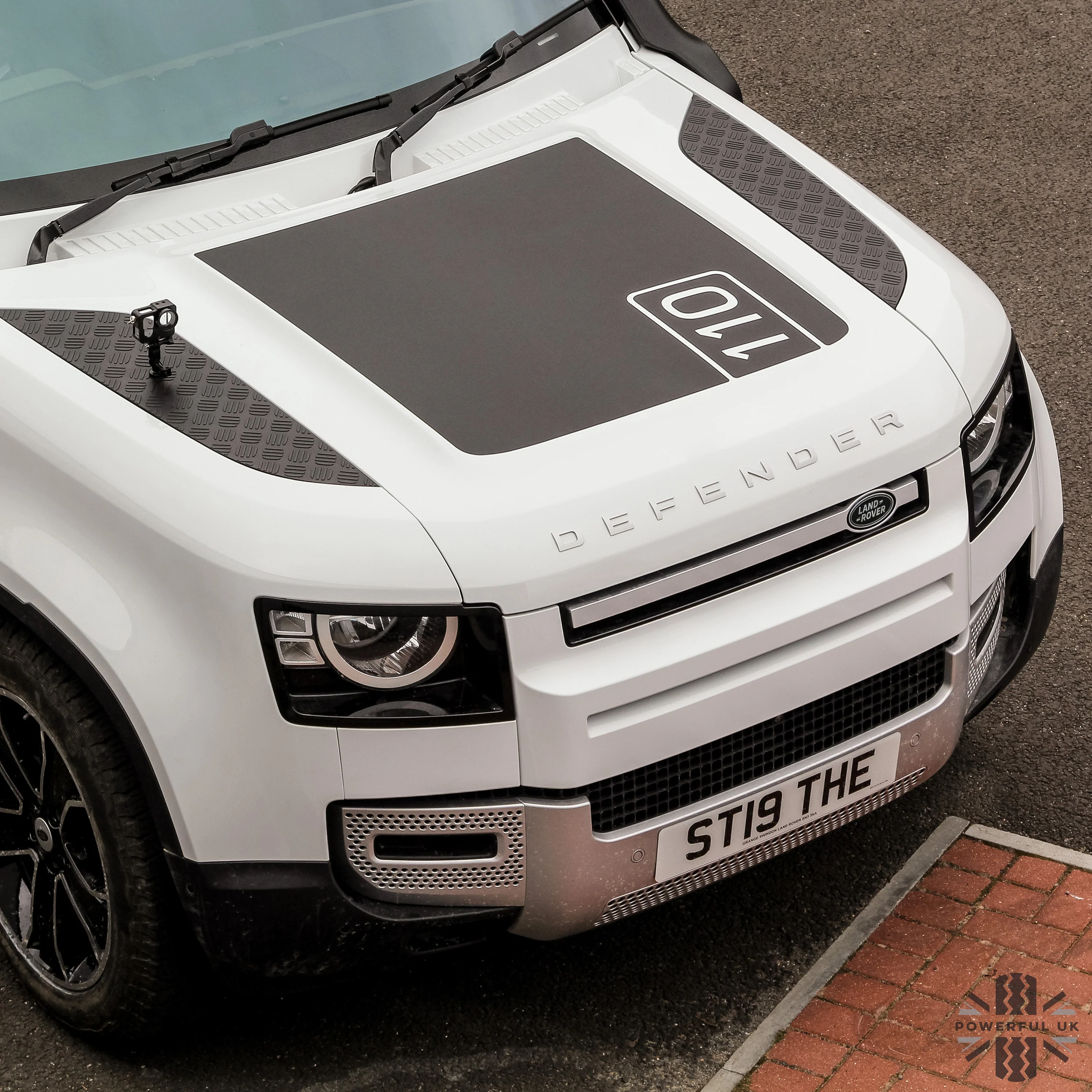 Bonnet Decal '90+110+130' - Aftermarket (Longer) for Land Rover Defender L663 - Image 2