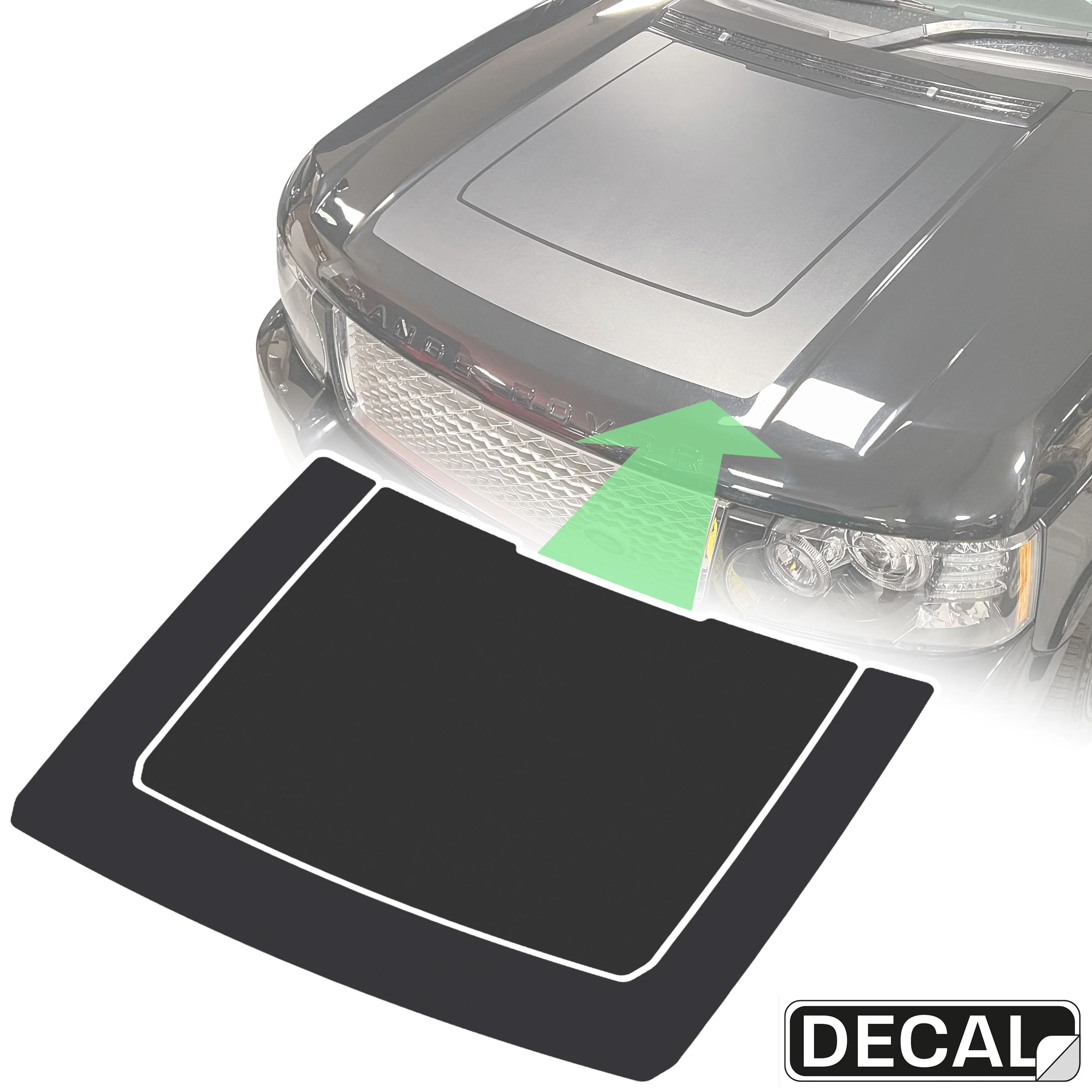 Bonnet Decal - Matt Black for Range Rover L322 (2002-12)