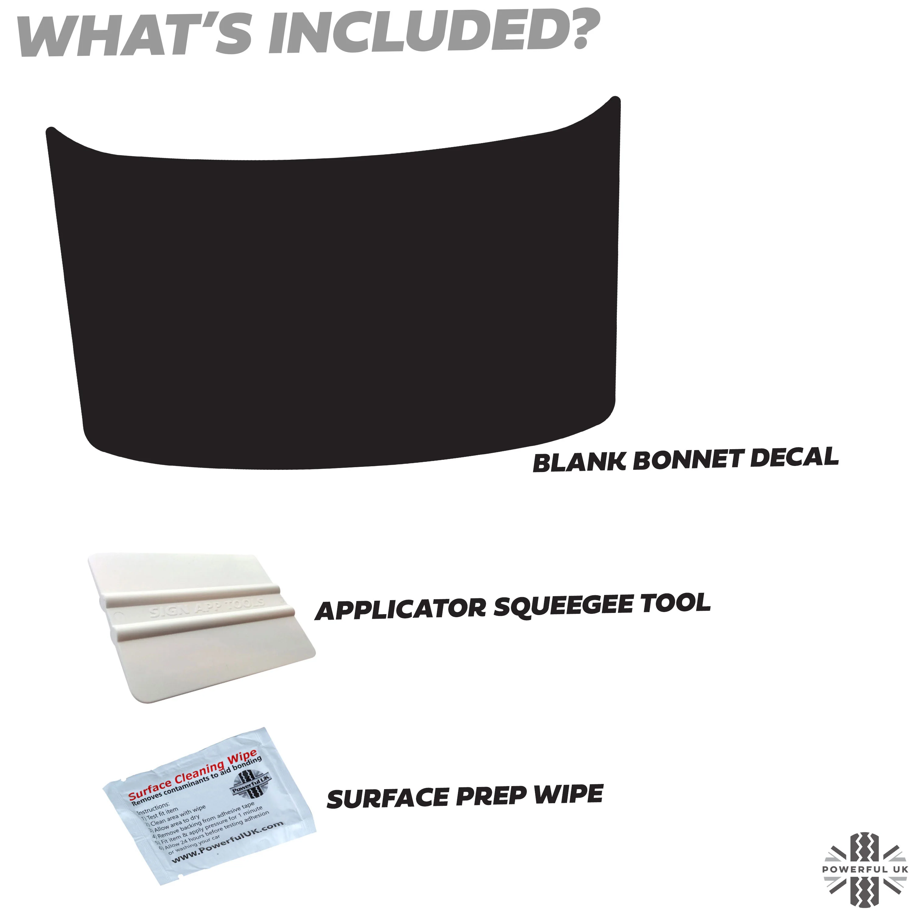 Bonnet Decal Set for Land Rover Discovery Sport - Blank Design - Image 4