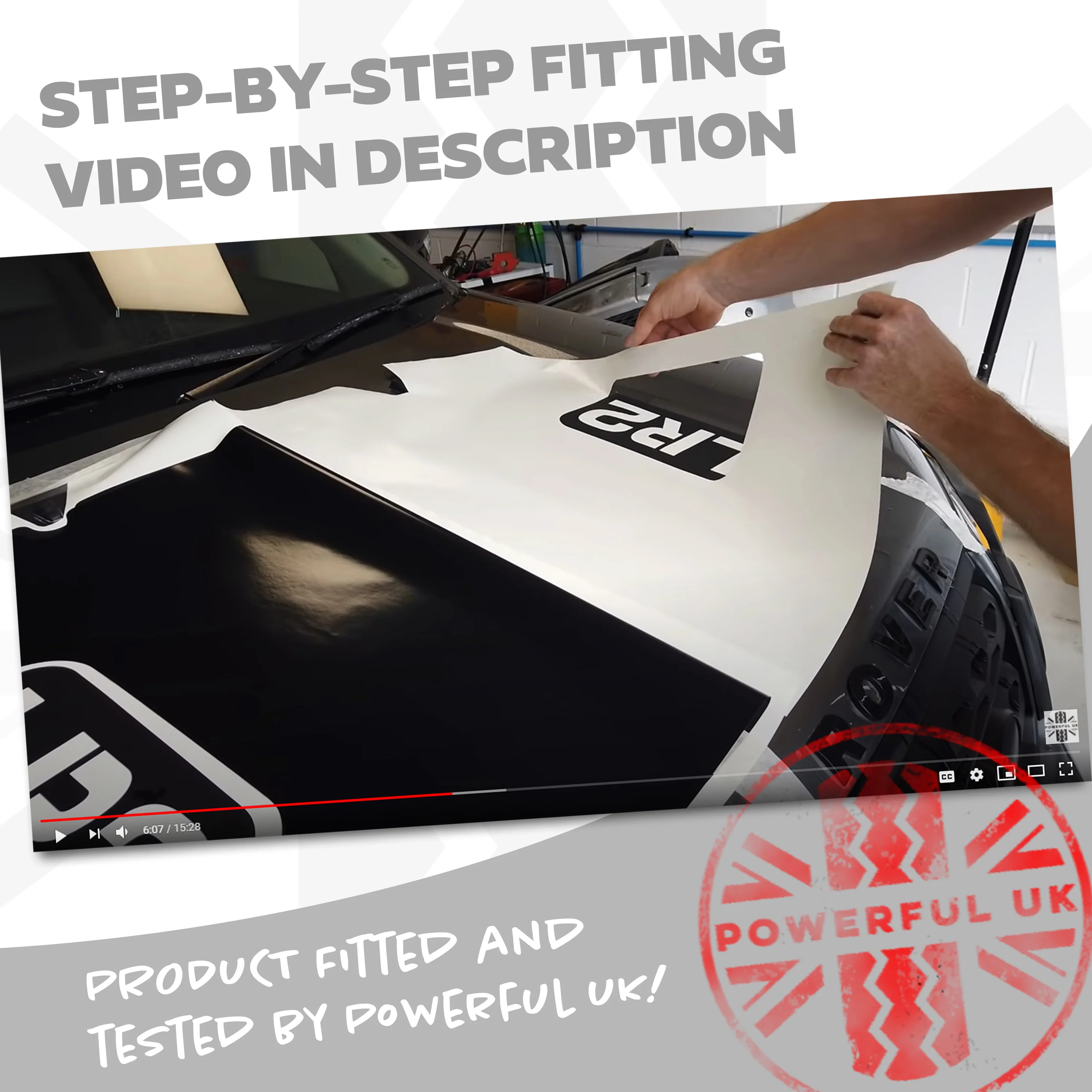Bonnet Decal Set - Twin Insert - FL2 for Land Rover Freelander 2 - Image 3