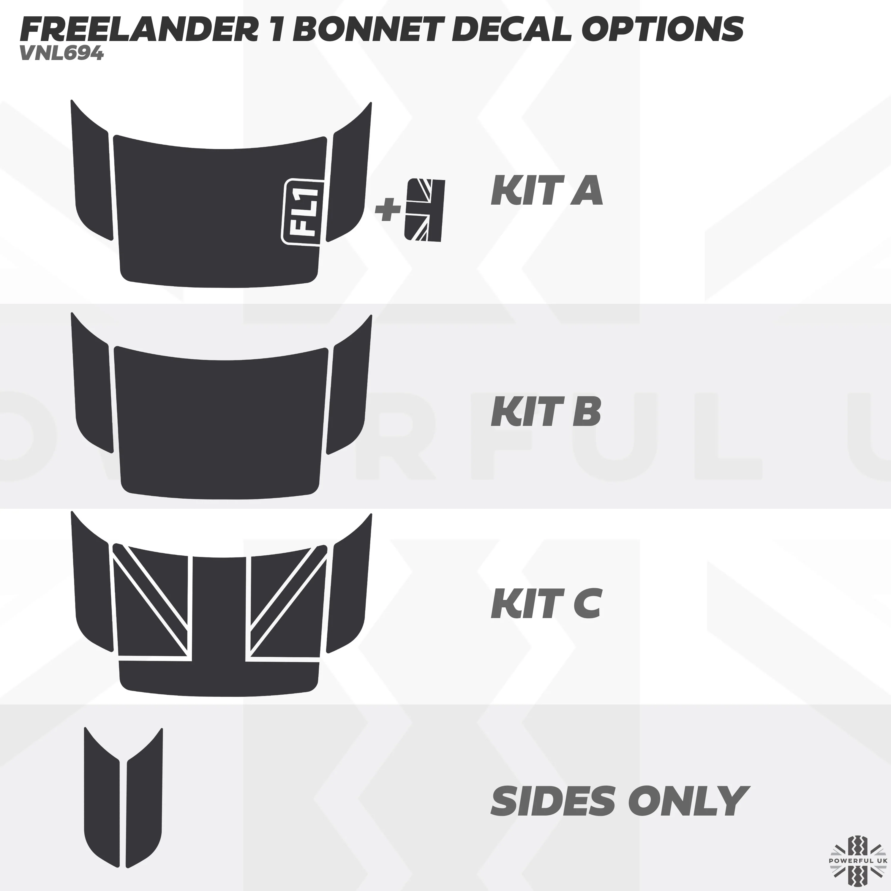 Bonnet Decal Set - Union Jack - for Land Rover Freelander 1 - Image 7