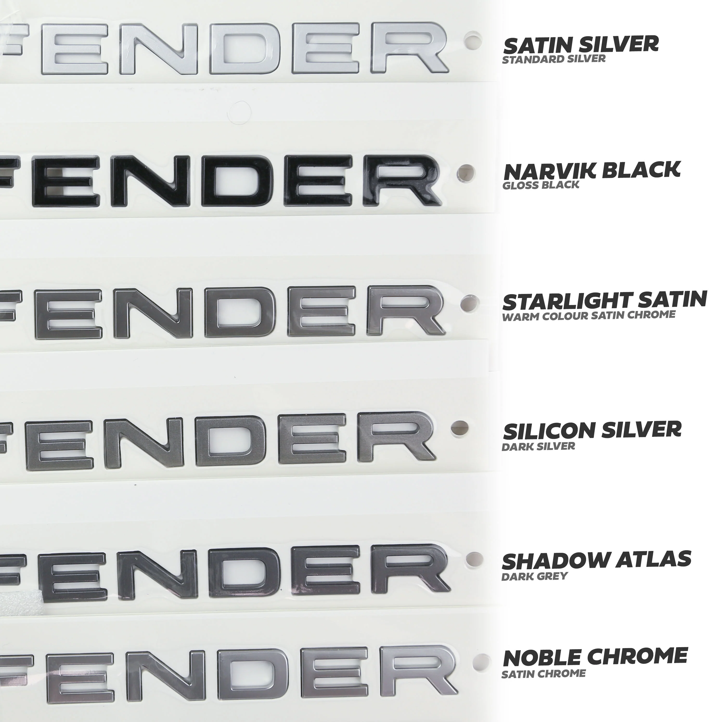 Bonnet Lettering - Noble Chrome - for Land Rover Defender L663 - Image 8