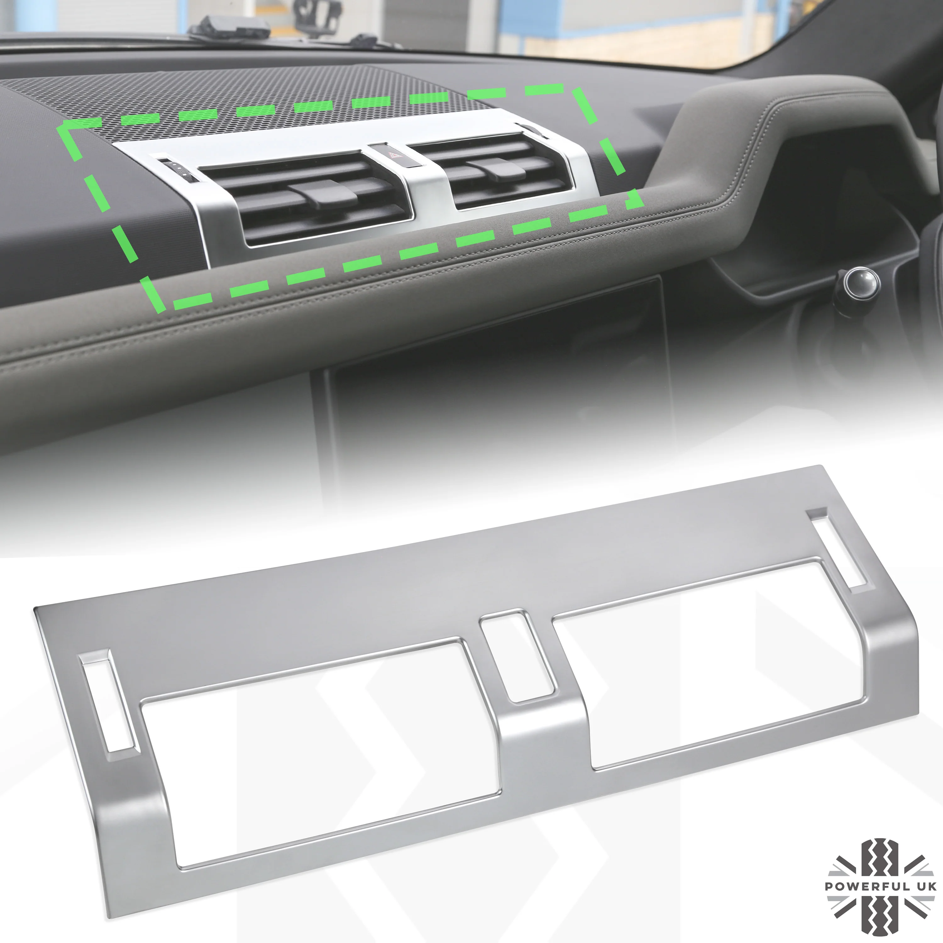 Centre Air Vent Cover Trim - Silver - for Land Rover Defender L663
