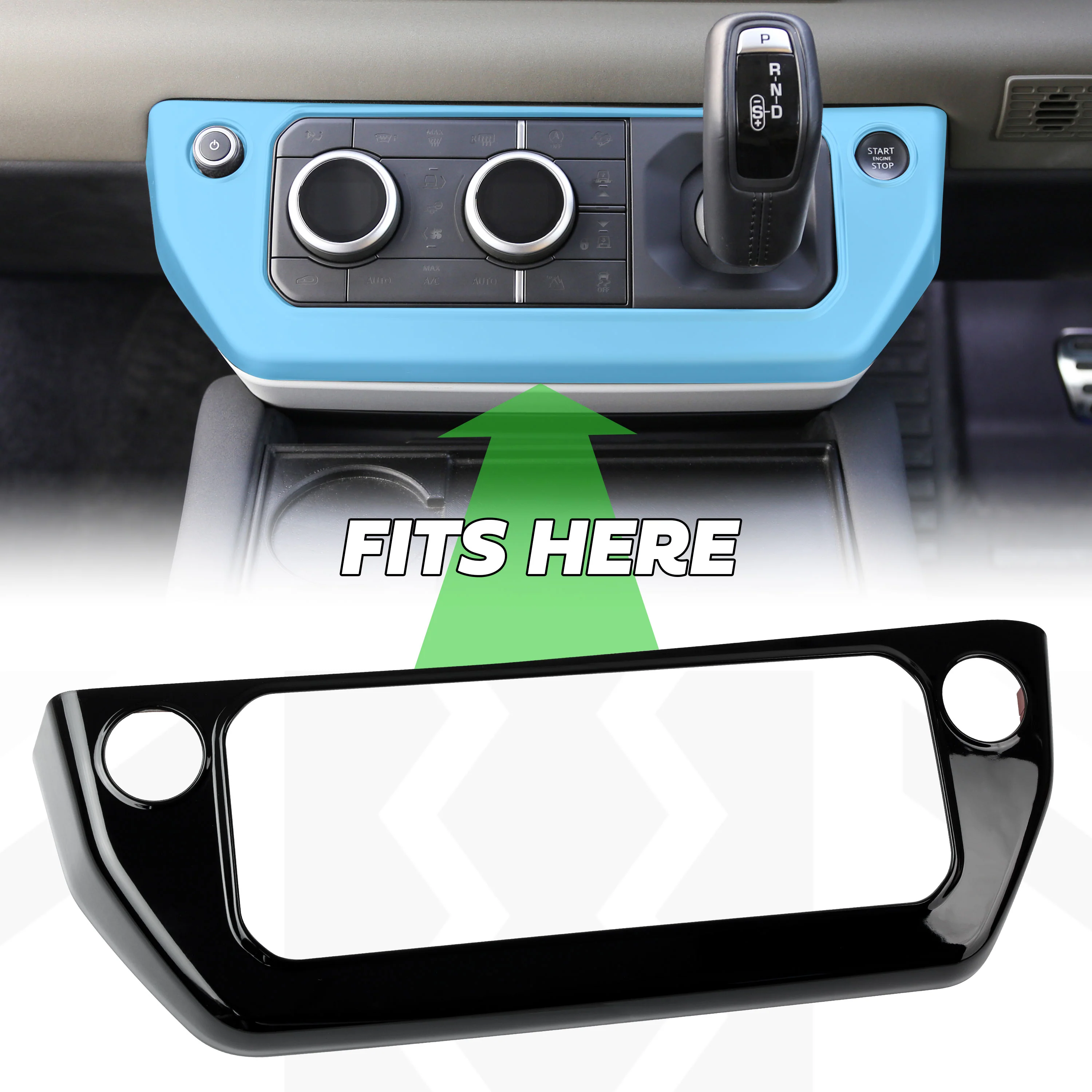 Centre Dash Cover Trim - Gloss Black - for Land Rover Defender L663 - Image 3