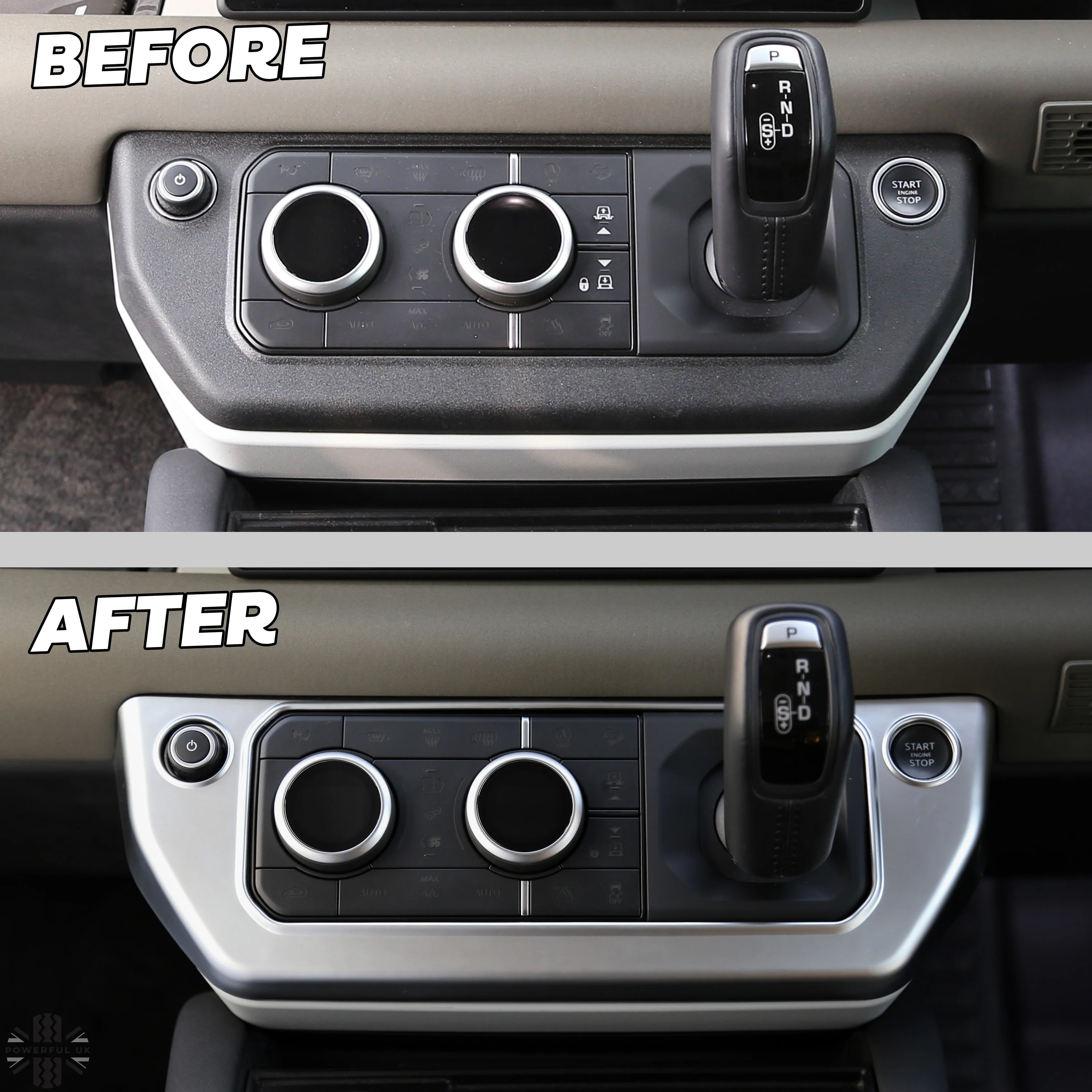 Centre Dash Cover Trim - Silver - for Land Rover Defender L663 - Image 4