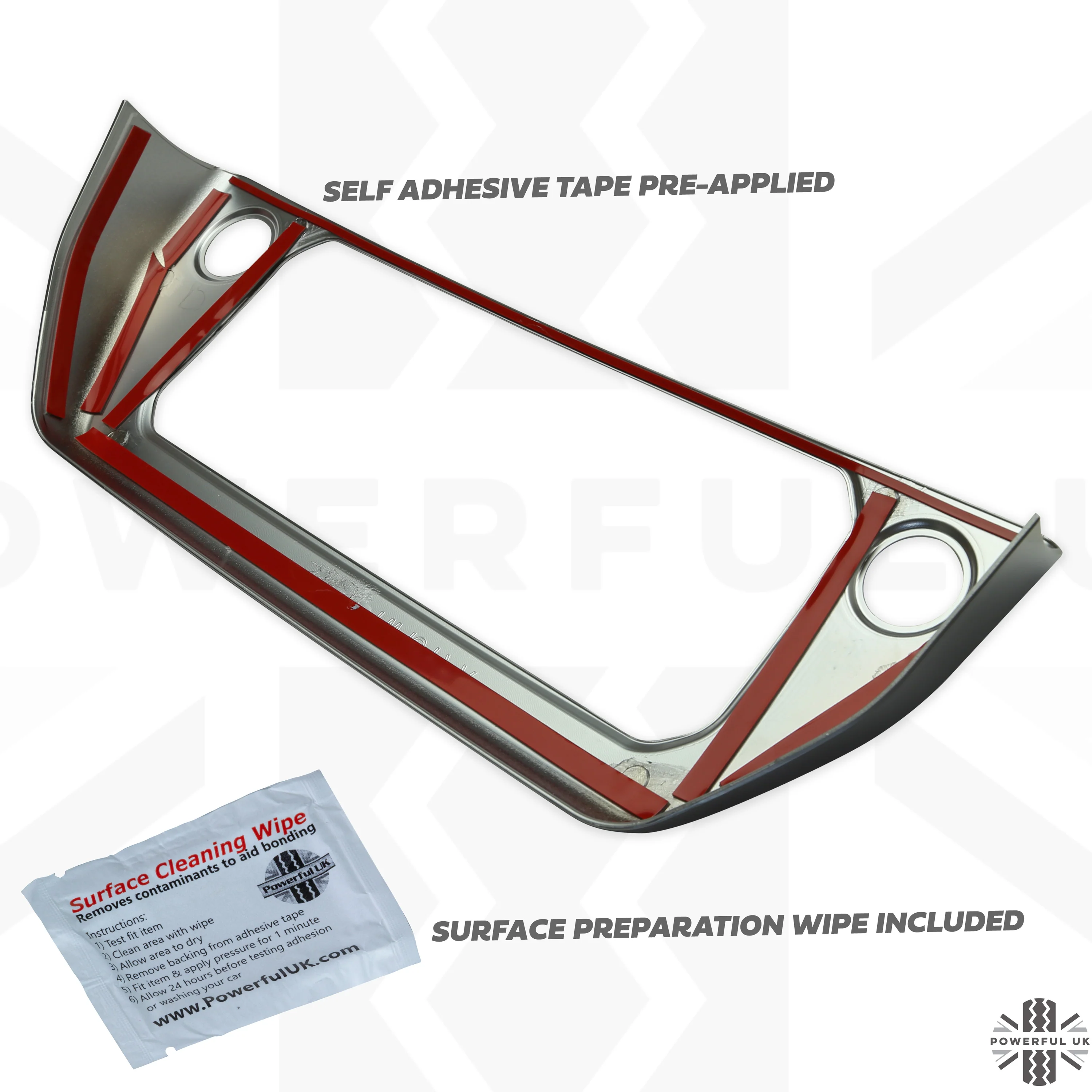 Centre Dash Cover Trim - Silver - for Land Rover Defender L663 - Image 7