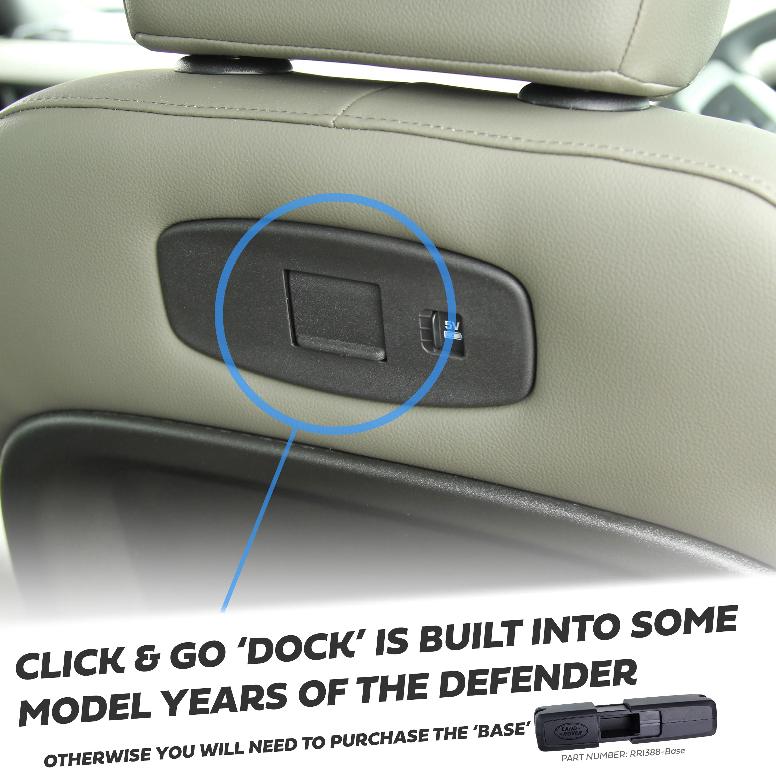 Click+Go Universal Tablet Holder for Land Rover Defender L663 - Image 6
