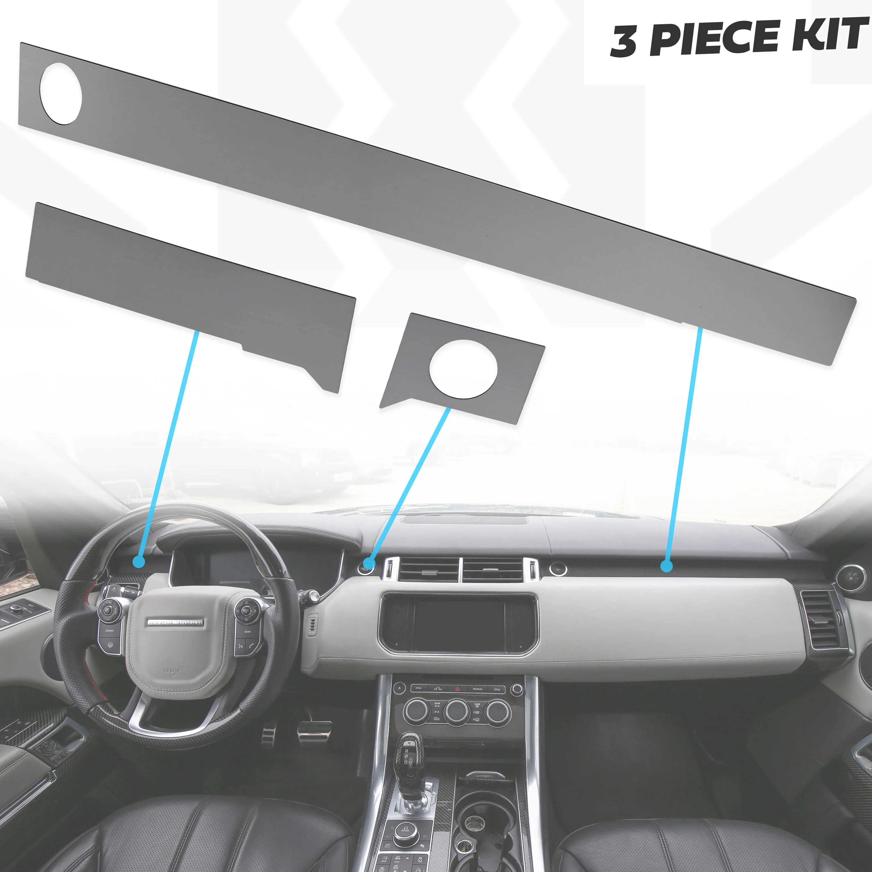 Dash Insert Kit - Range Rover Sport L494 (LHD) - Brushed Aluminium LHD - Image 2