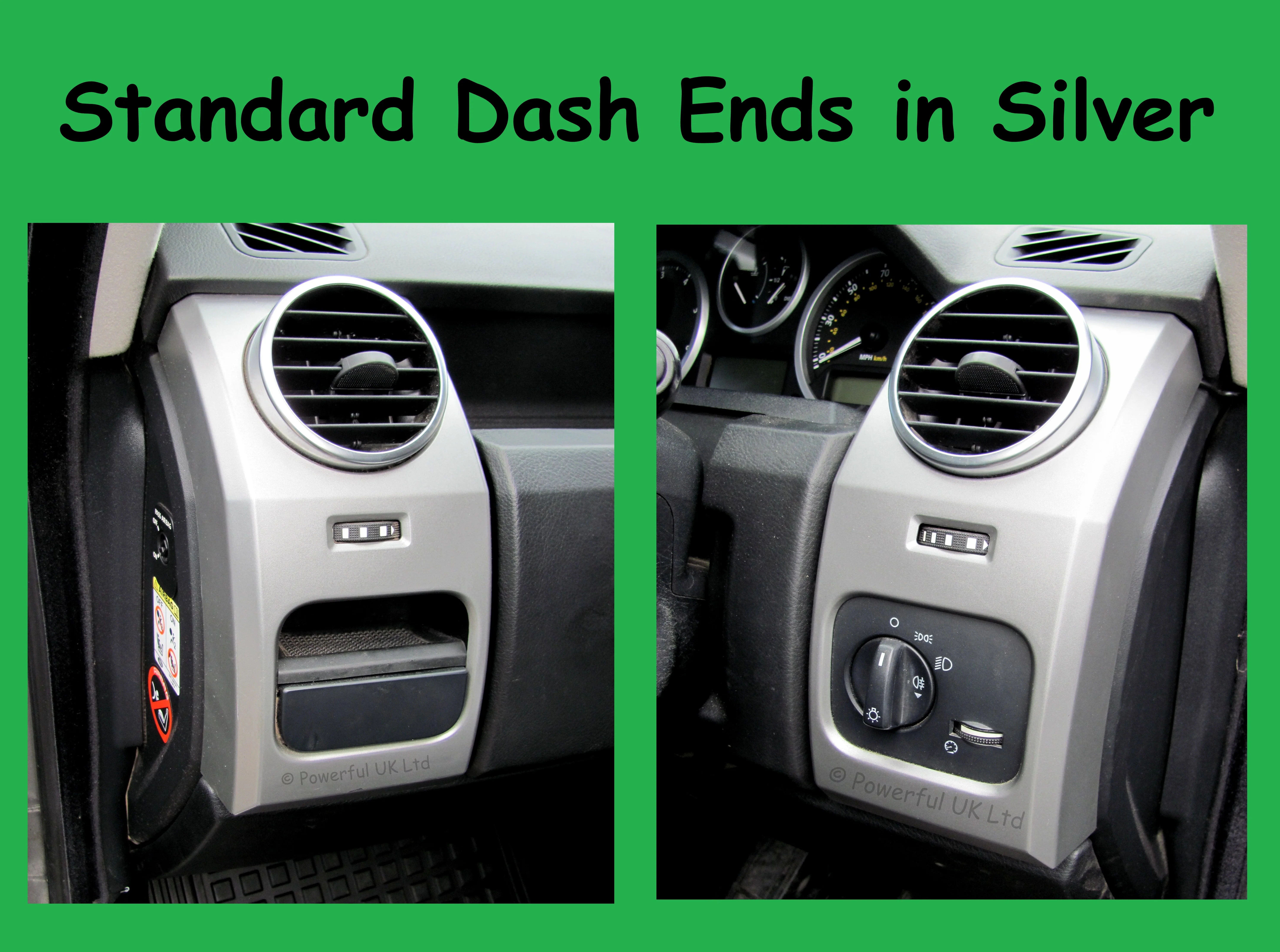 Dashboard Panel Ends 2 pc - Gloss Black - for Land Rover Discovery 3 - Image 3
