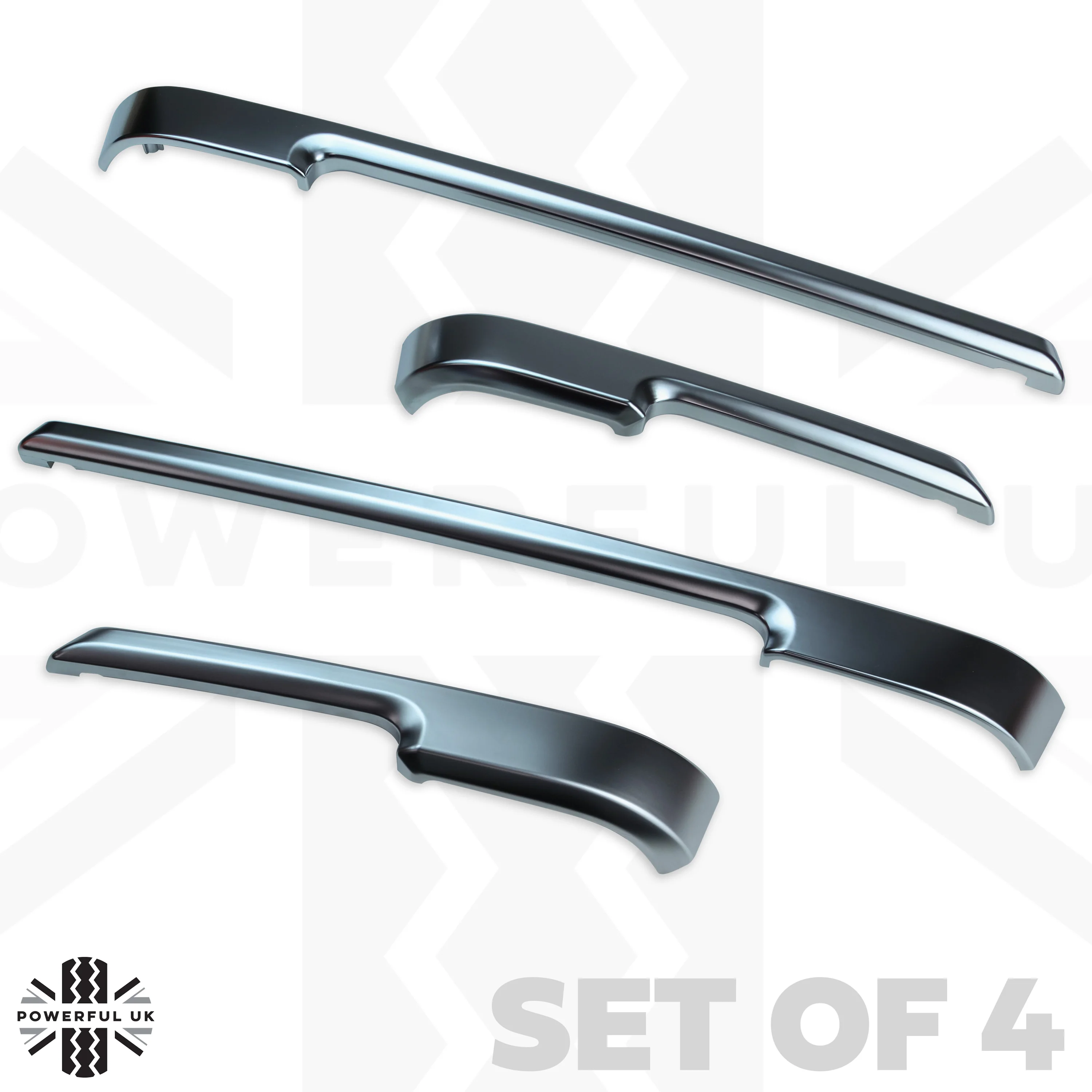 Door bin pocket liner trim Silver/Chrome for Range Rover L405 - Image 2