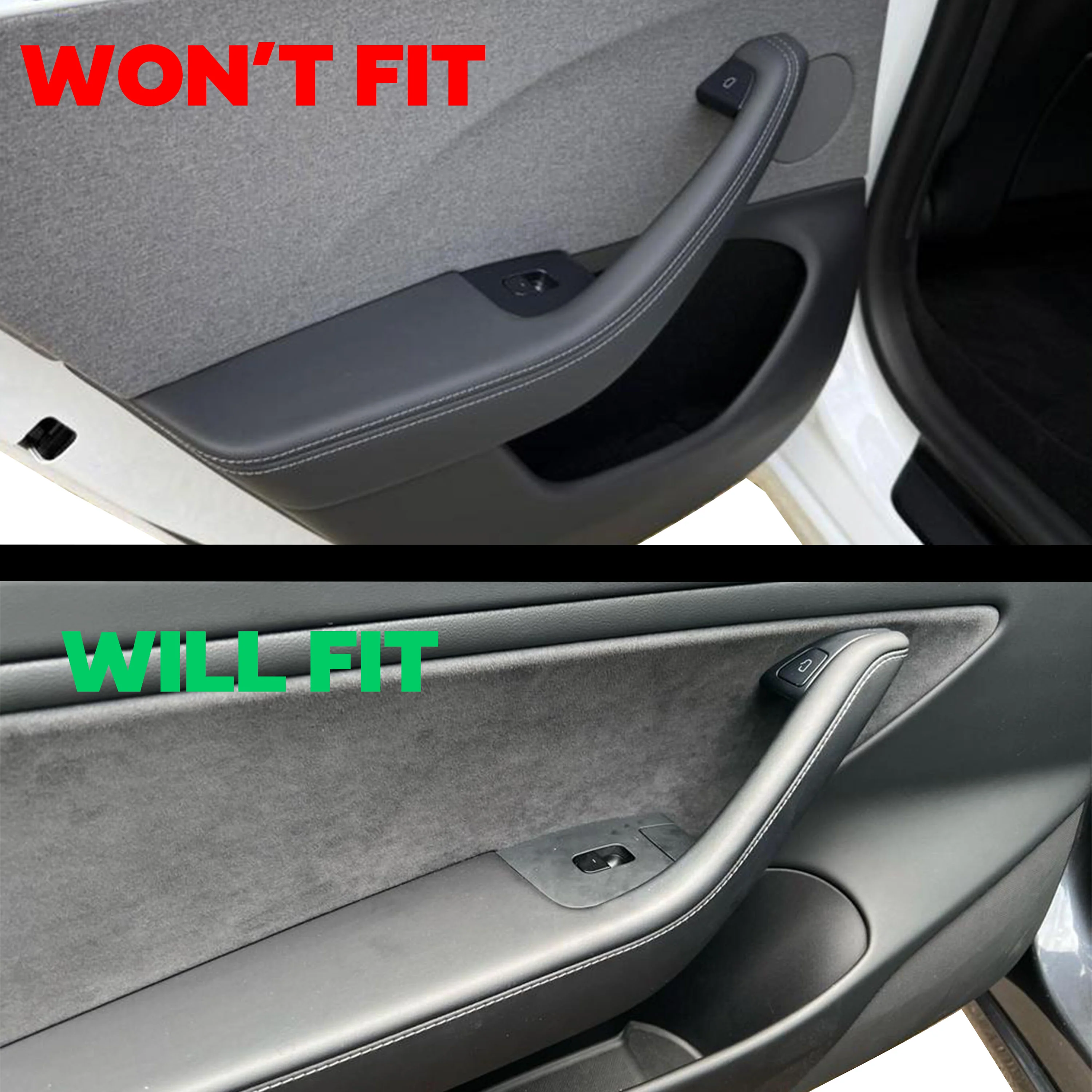 Door Button Surrounds Trim in Carbon Fibre for Tesla Model 3 - Image 6