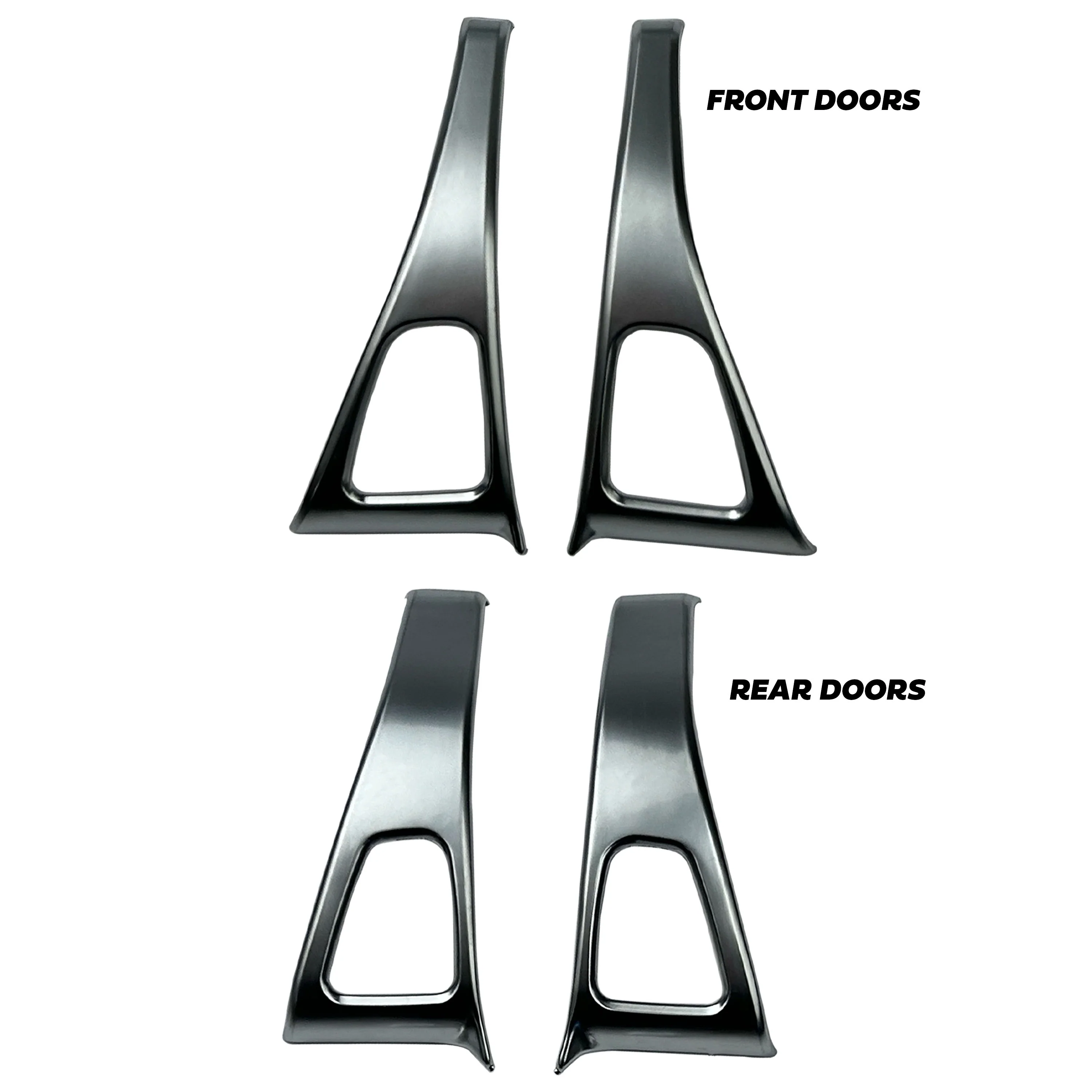 Door Button Surrounds Trim in Silver for Tesla Model 3 - Image 3