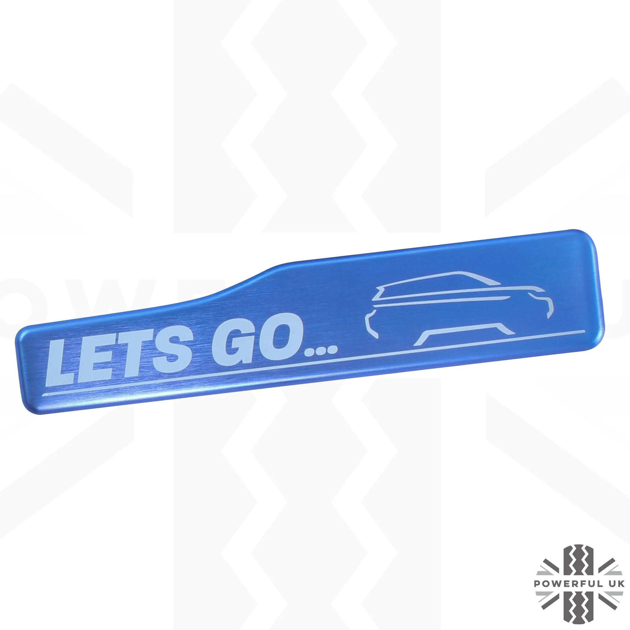 Door Scuff Plate Insert Set - Blue + 'Lets Go' for Range Rover Evoque - Image 4