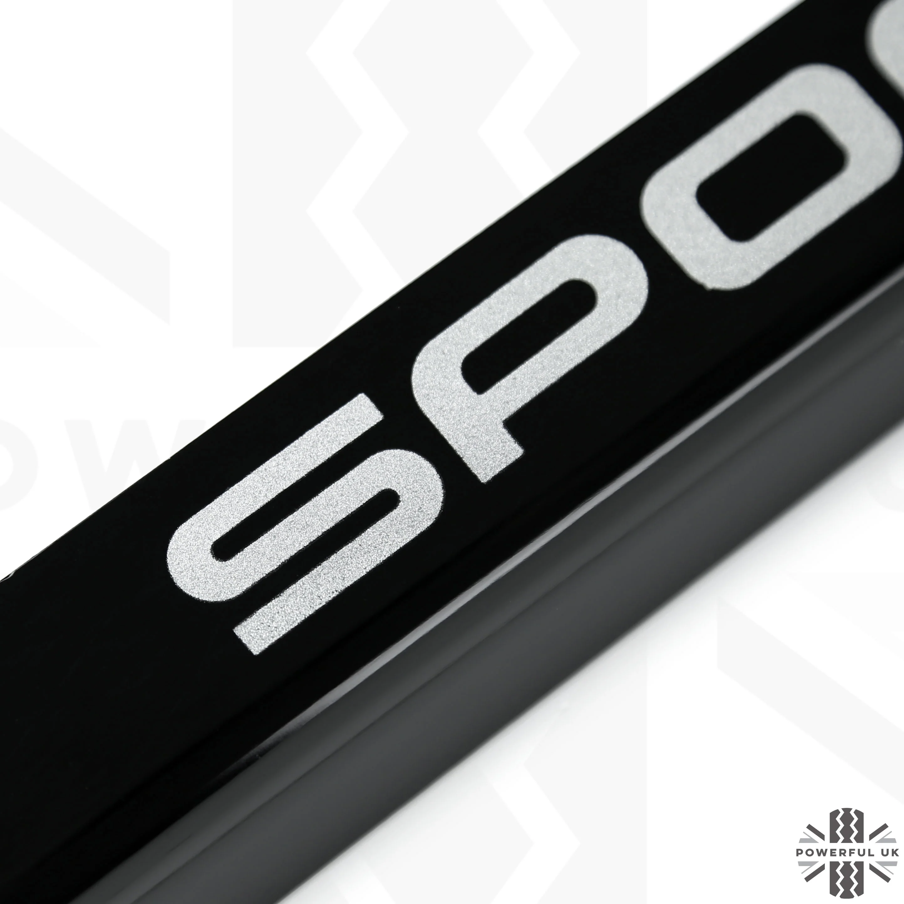 Door Sill Covers in Black with Silver Sport Logo for Range Rover Sport L494 - Image 5