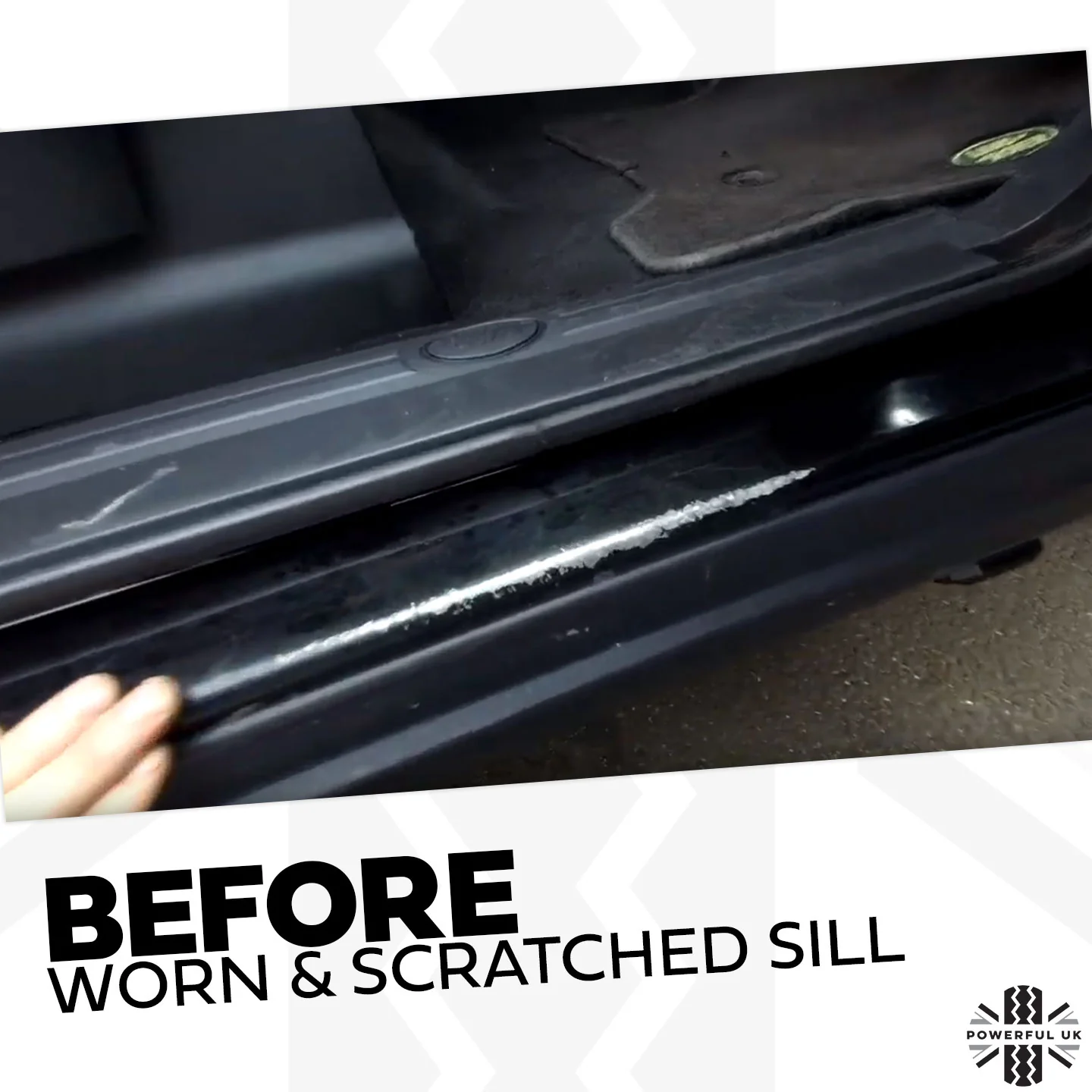Door Sill Vinyl Cover & Badge Set for Land Rover Discovery 3 & 4 - Image 4