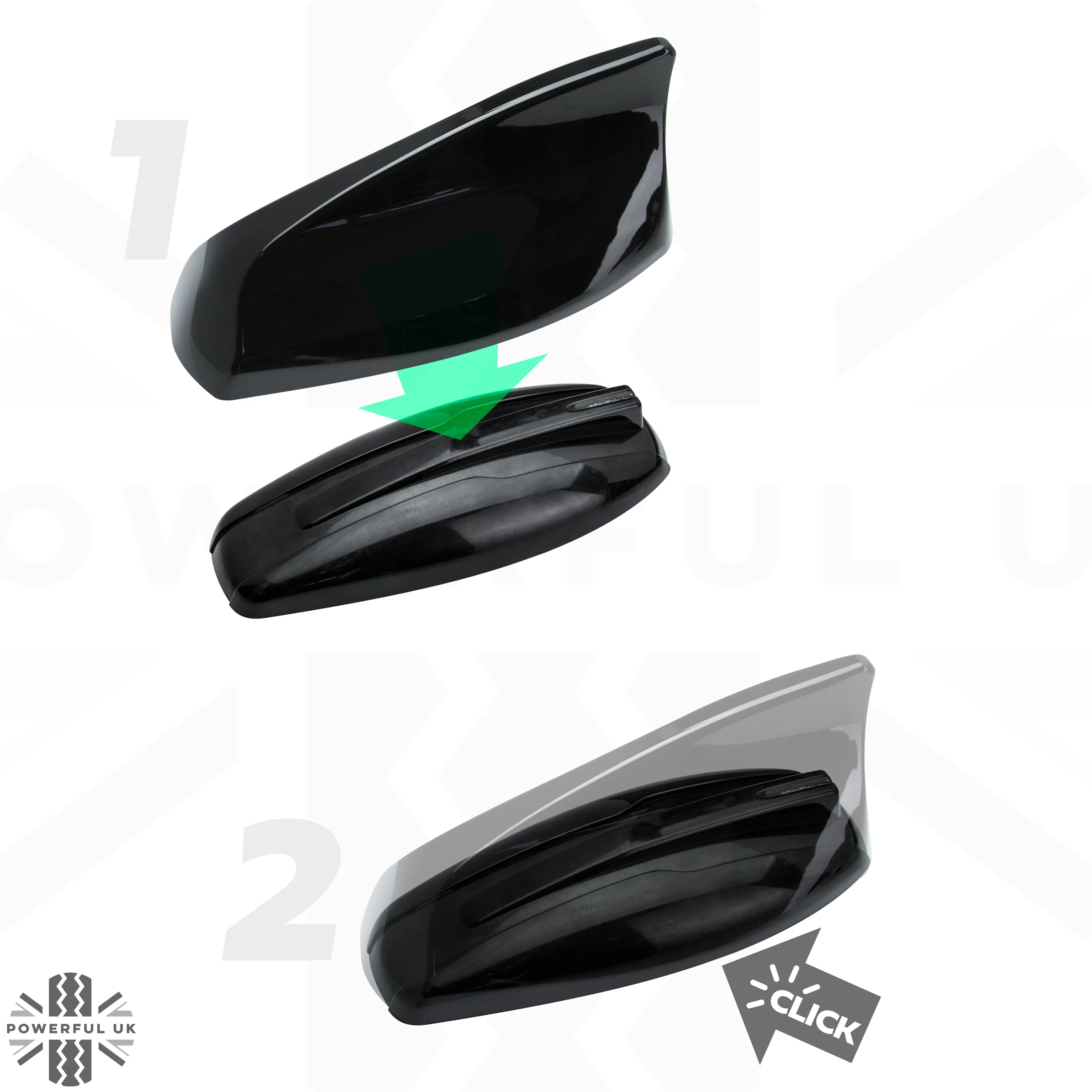 Dummy Aerial Cover - Gloss Black - for Jaguar XF - Image 5