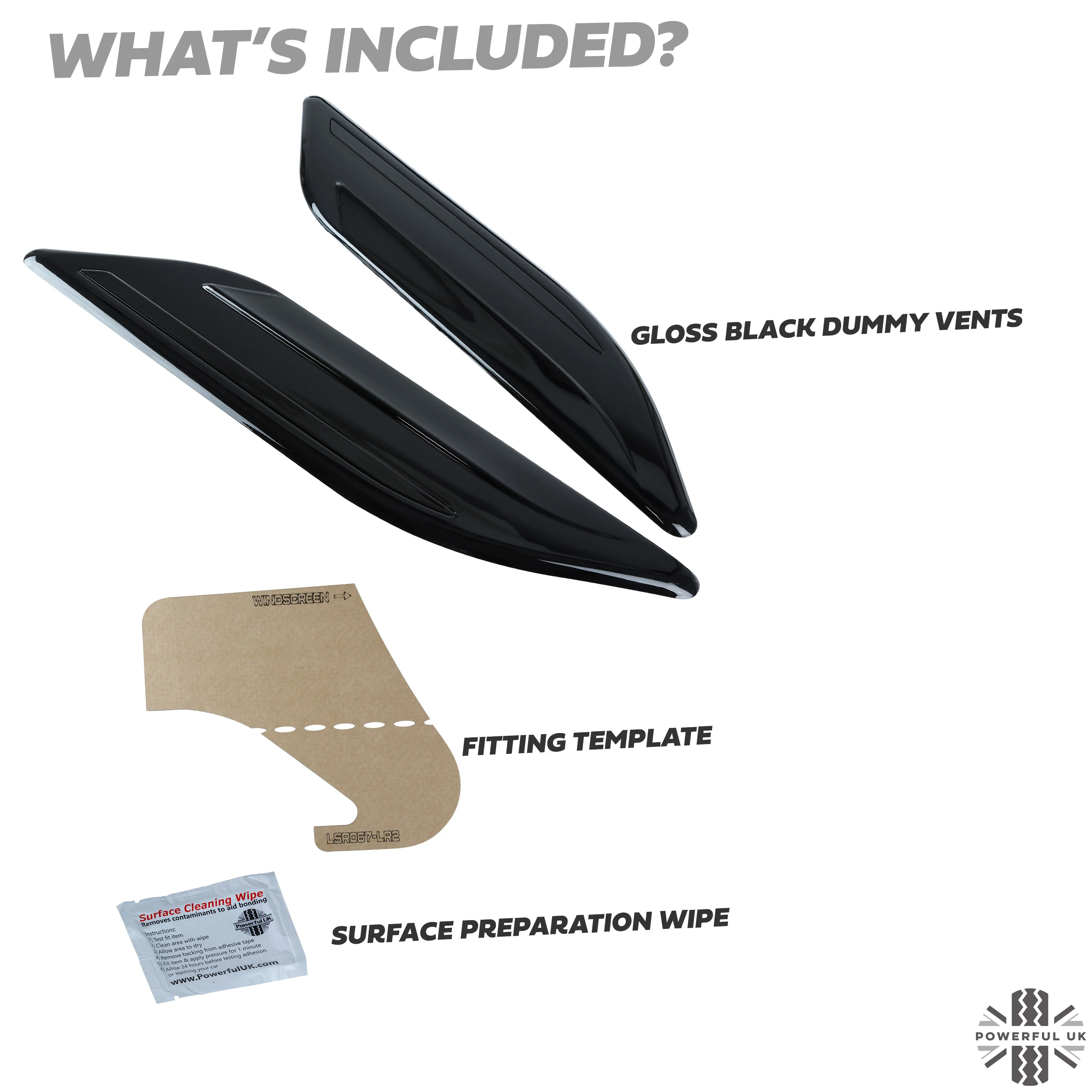 Dummy Bonnet Vents (Type 2) - 'All Gloss Black' for Land Rover Freelander 2 - Image 3